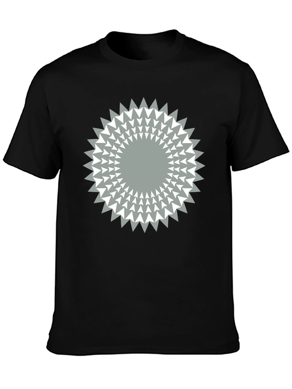 Geometric Starburst Graphic Tee - Modern Casual