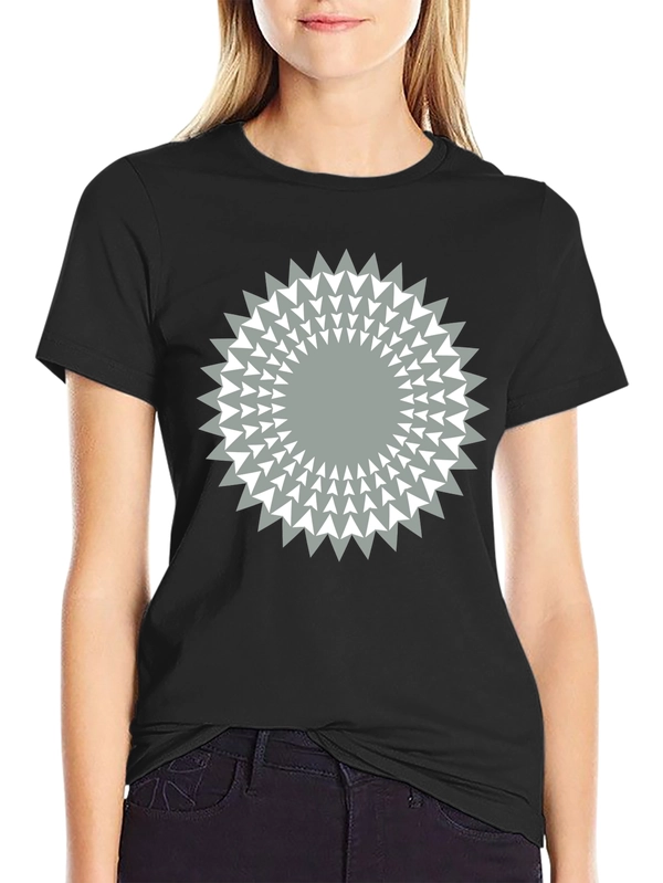 Geometric Starburst Graphic Tee - Modern Casual