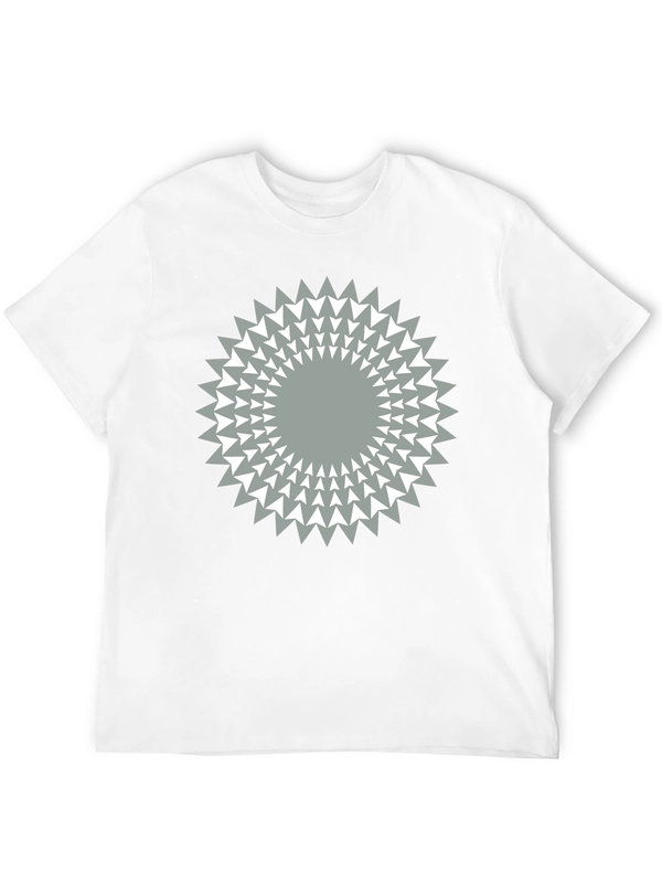 Geometric Starburst Graphic Tee - Modern Casual