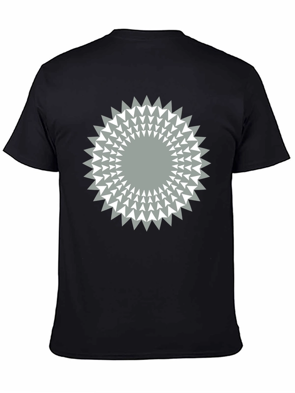 Geometric Starburst Graphic Tee - Modern Casual