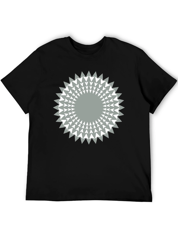Geometric Starburst Graphic Tee - Modern Casual