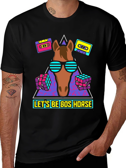 Retro 80s Horse T-Shirt - Rad Horse Tee