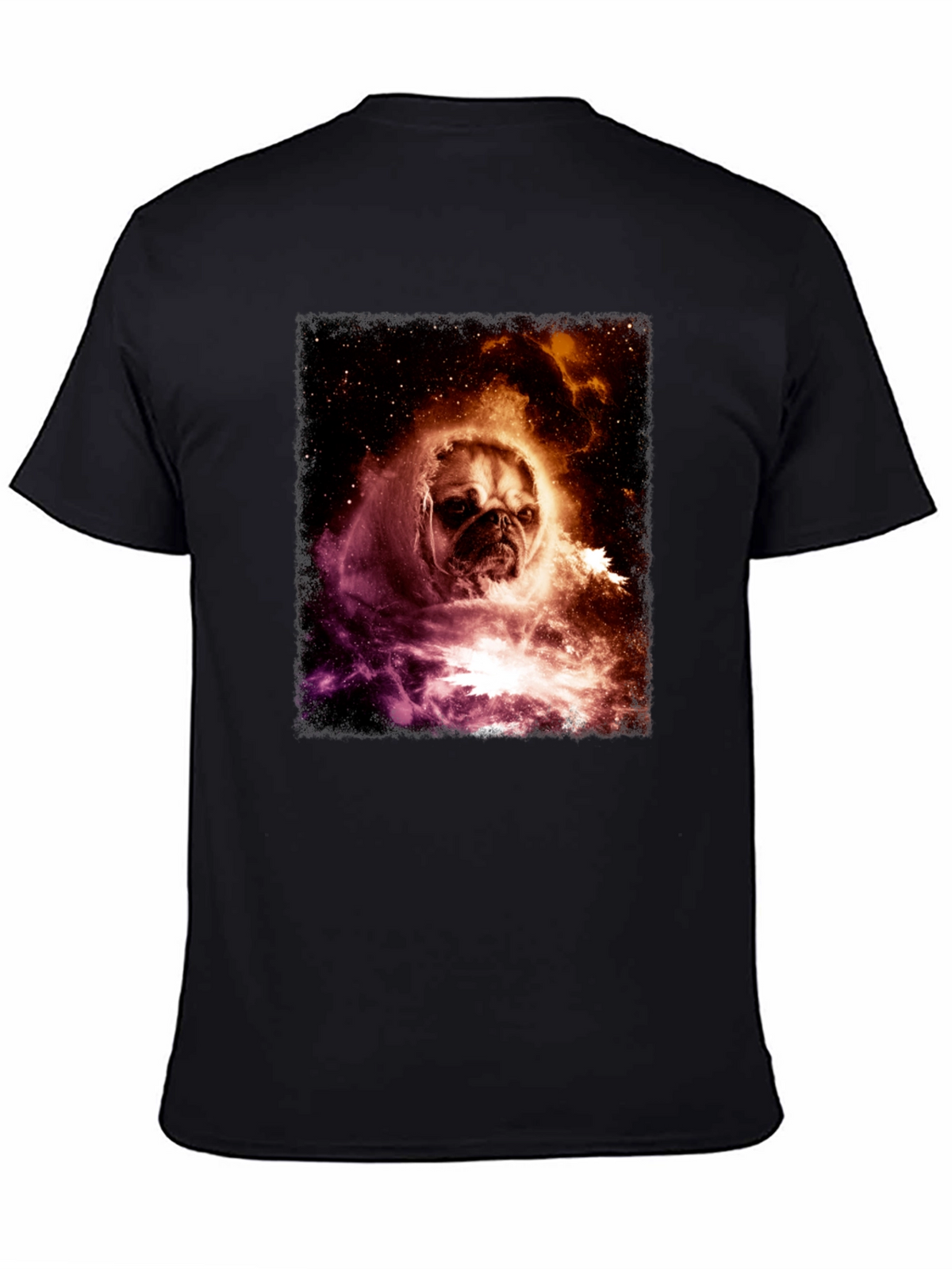 Cosmic Pug Graphic Tee - Black