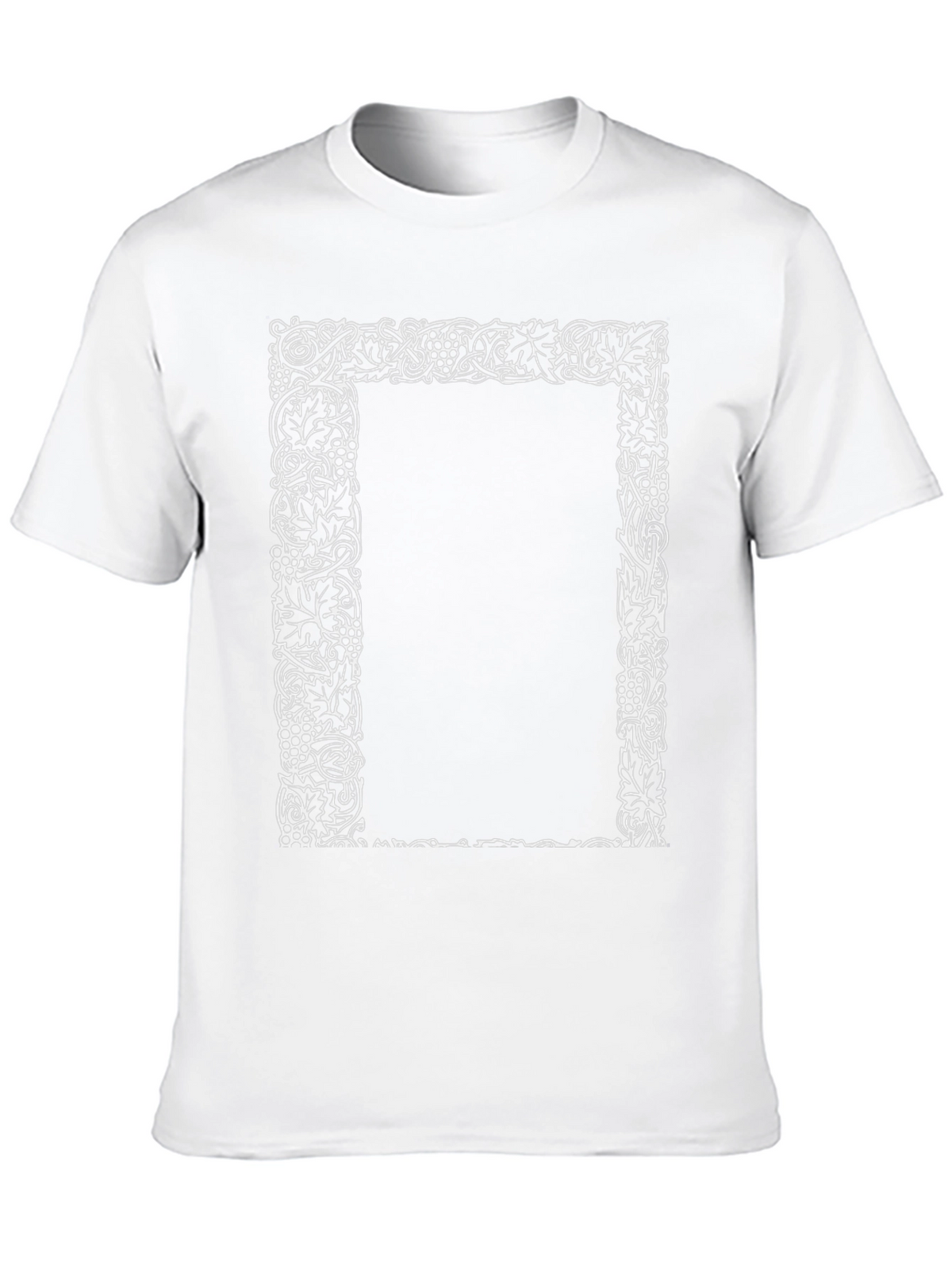 Floral Frame Black T-Shirt