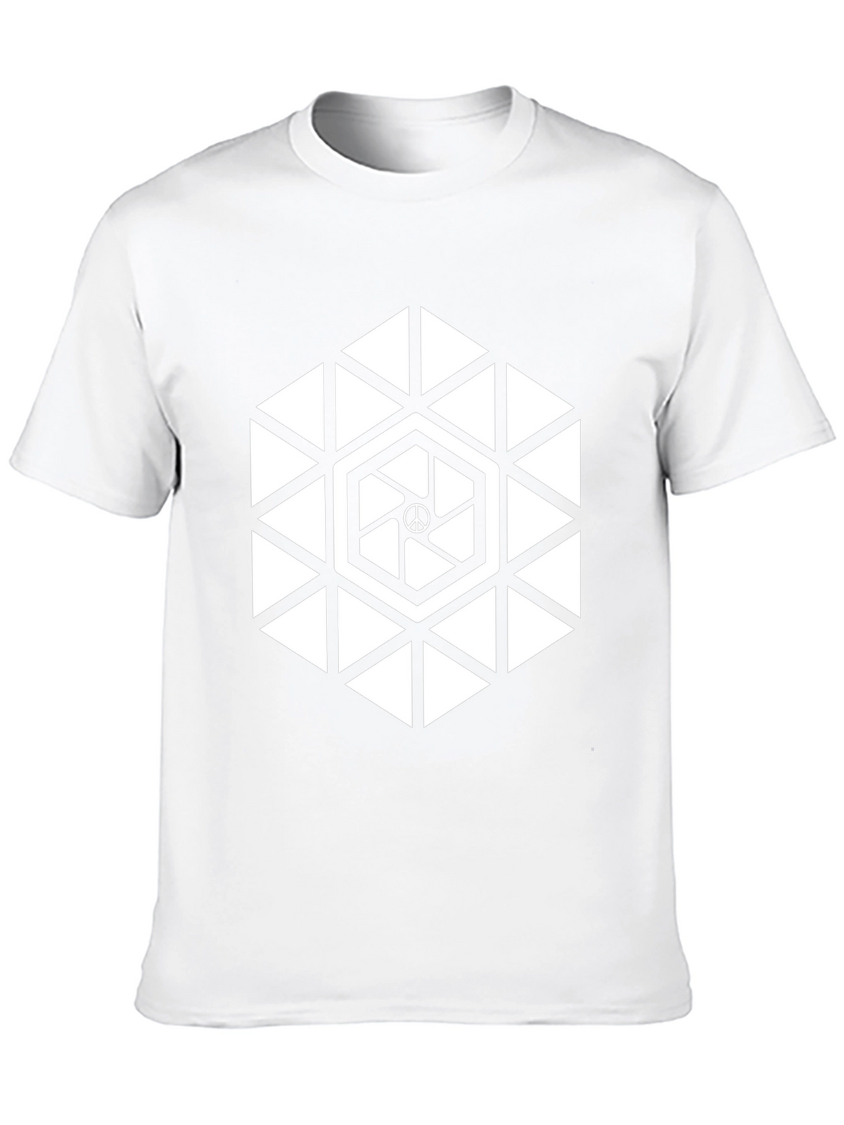 Geometric Peace Sign T-Shirt - Modern Graphic Tee