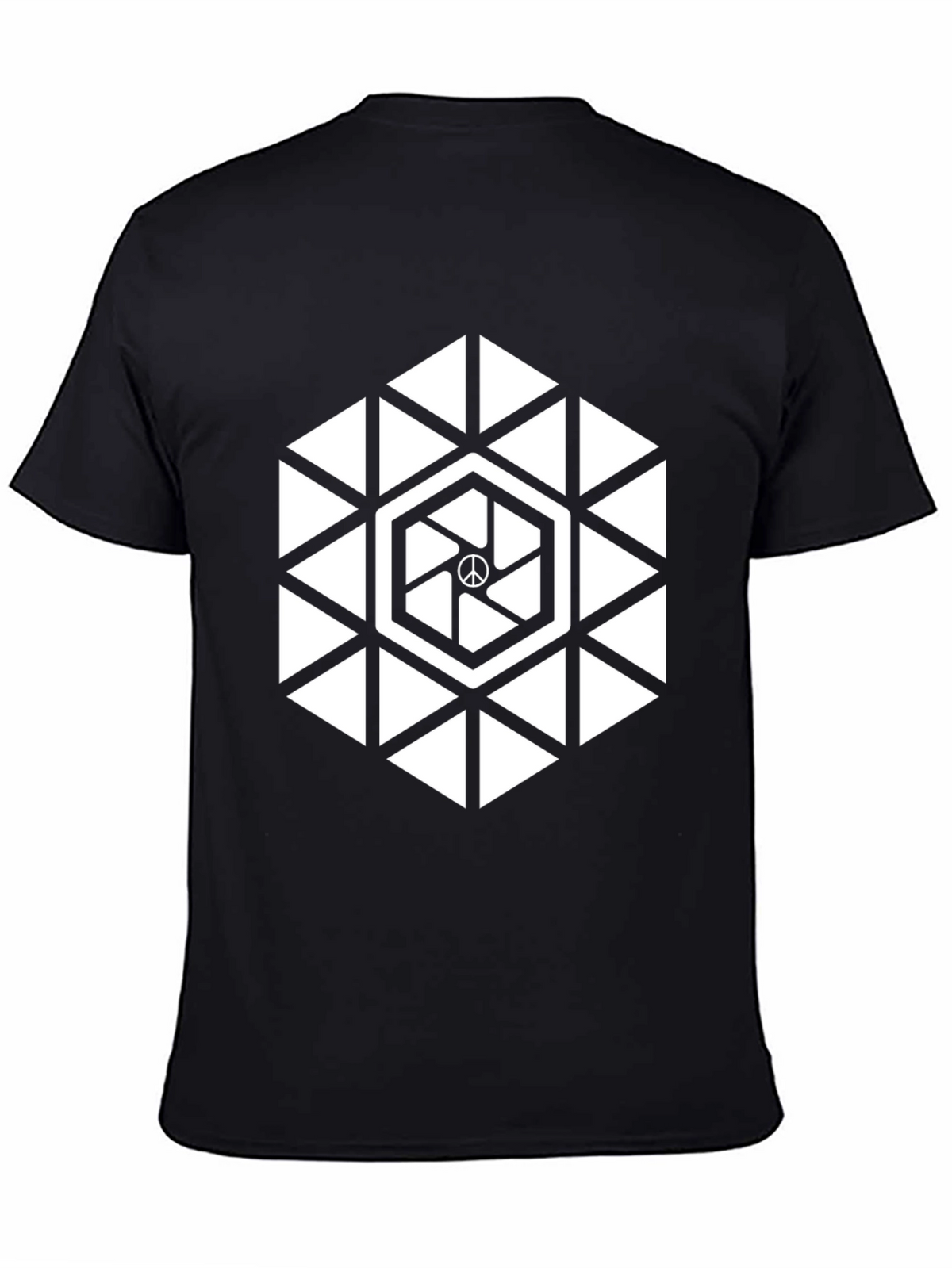 Geometric Peace Sign T-Shirt - Modern Graphic Tee