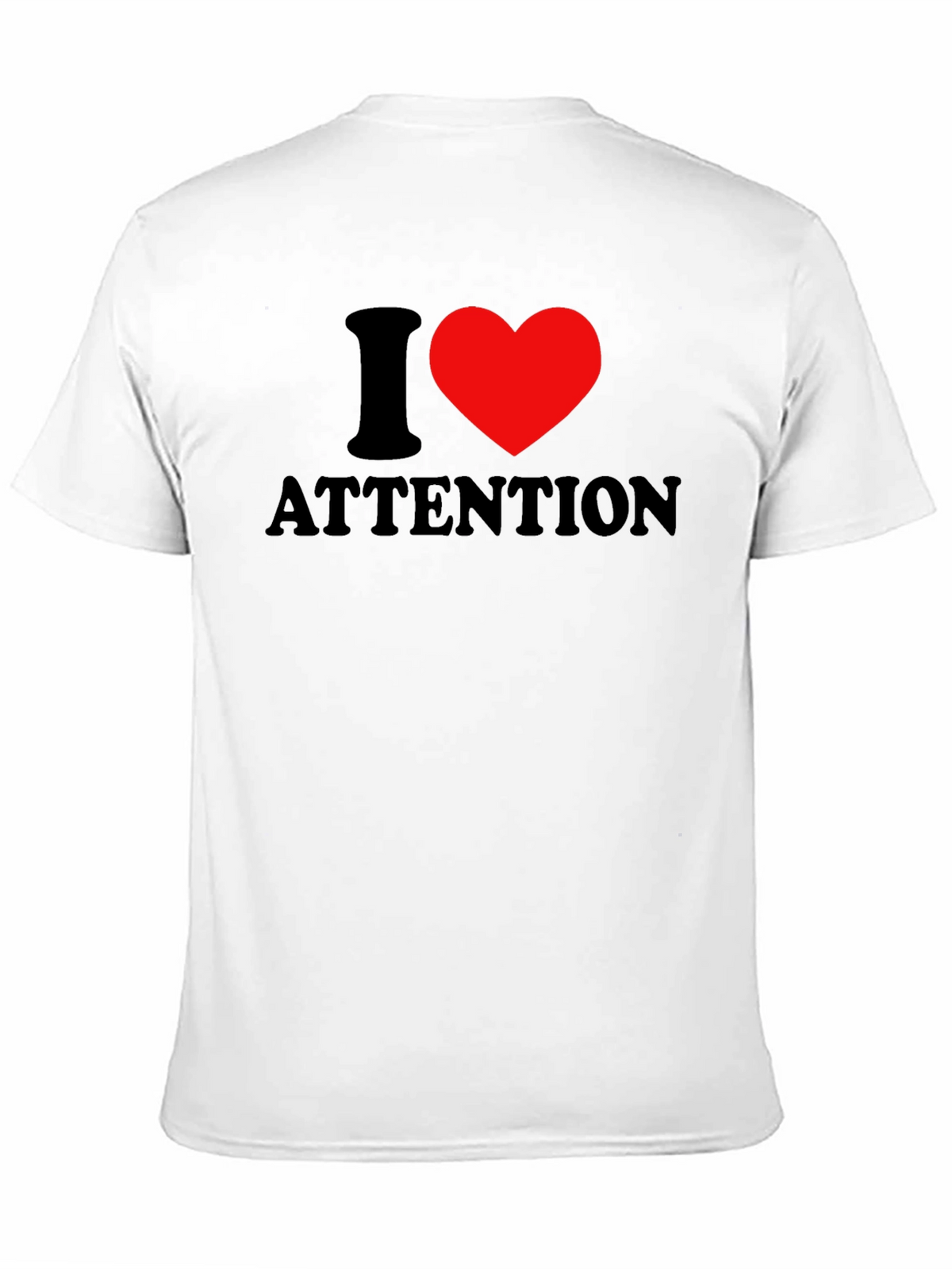 I Heart Attention Graphic Tee - Black Unisex T-Shirt