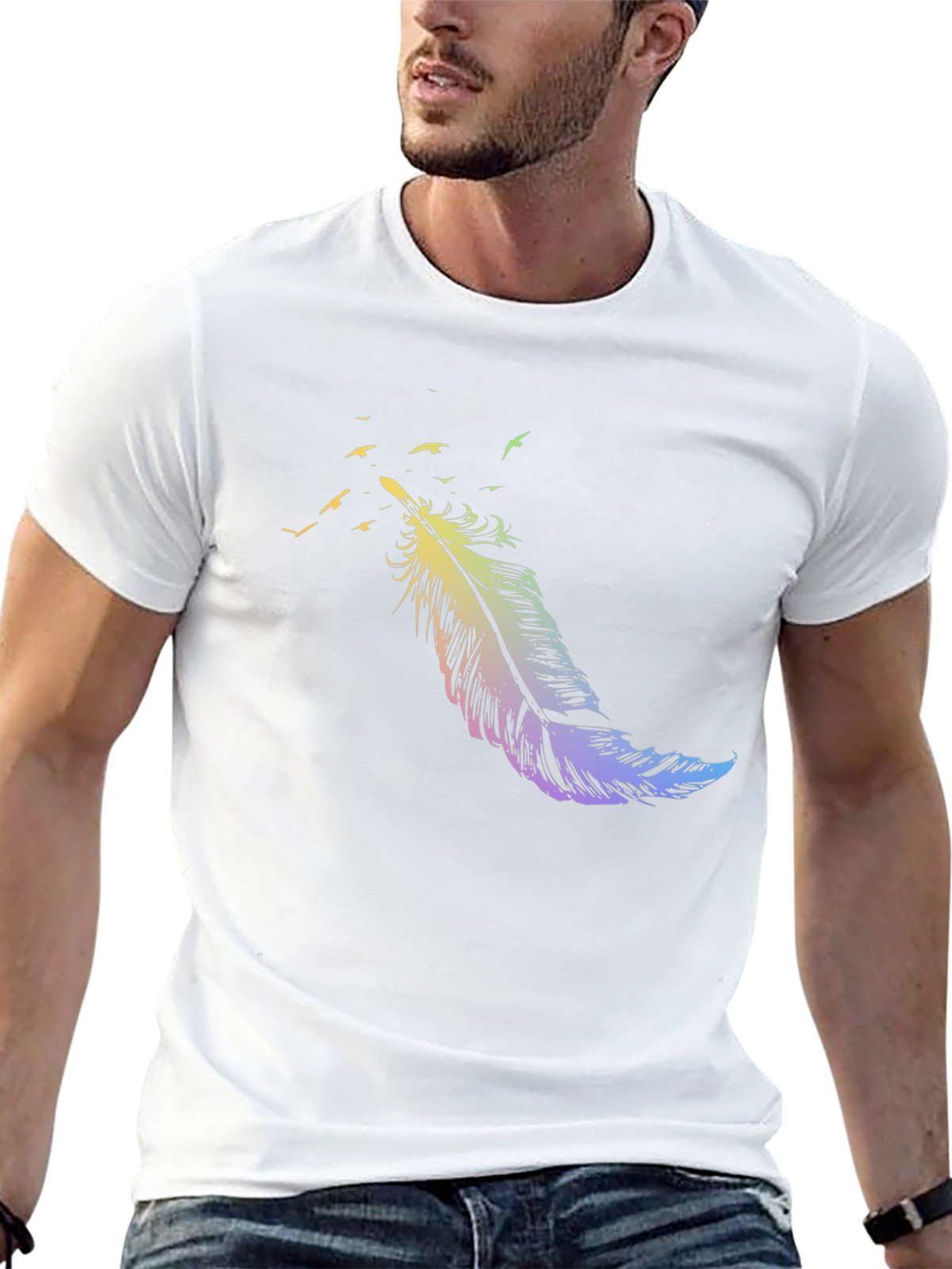 Feather Flight Graphic Print T-Shirt