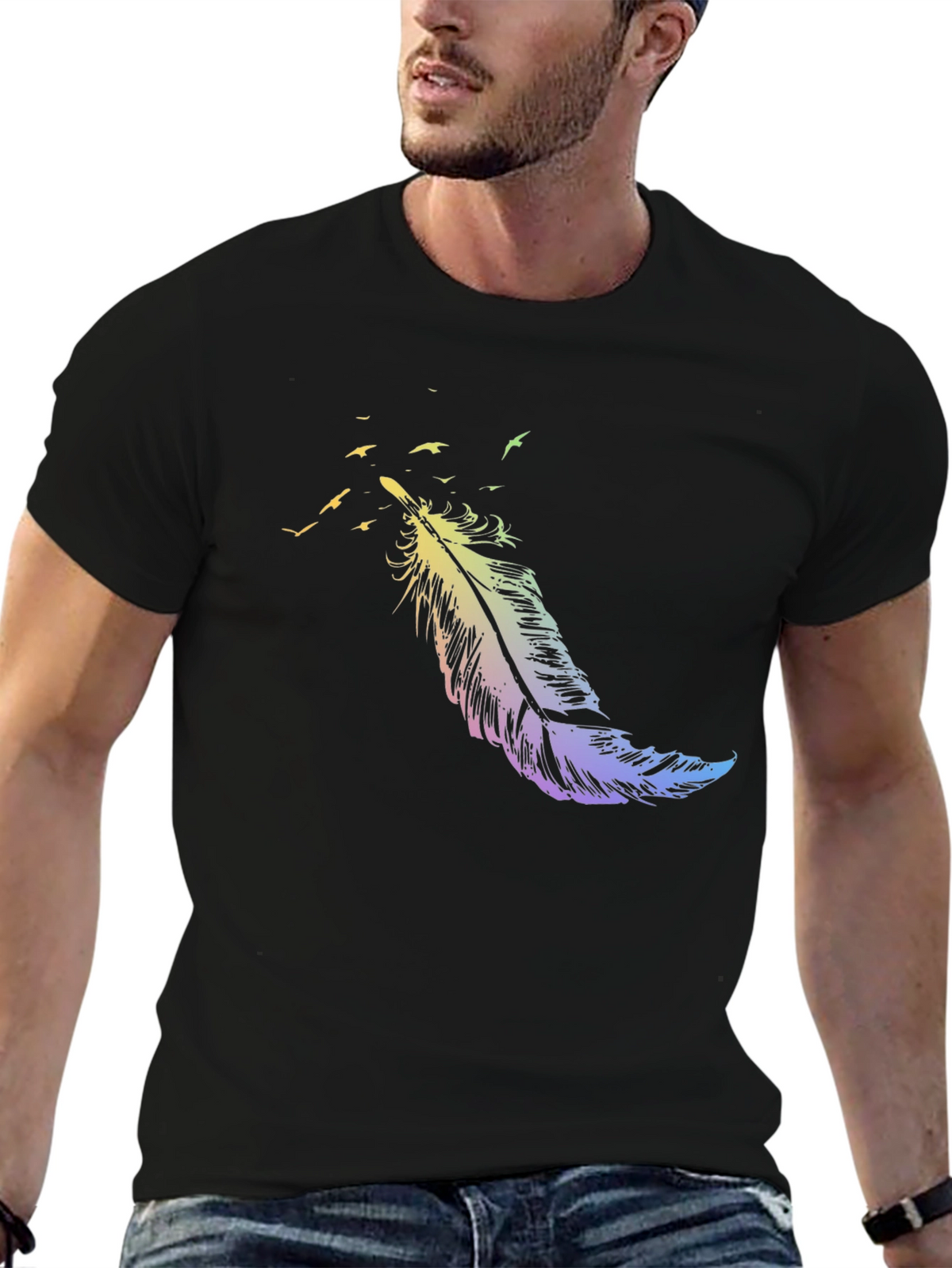 Feather Flight Graphic Print T-Shirt