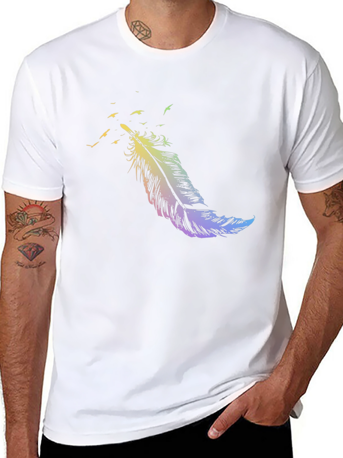 Feather Flight Graphic Print T-Shirt