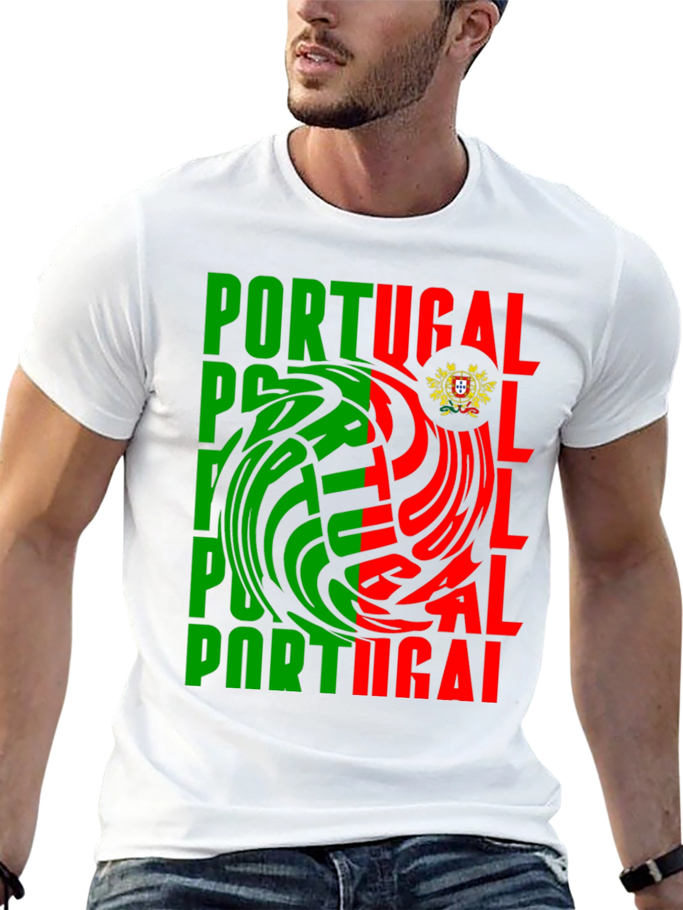 Portugal Flag Graphic Print Tee