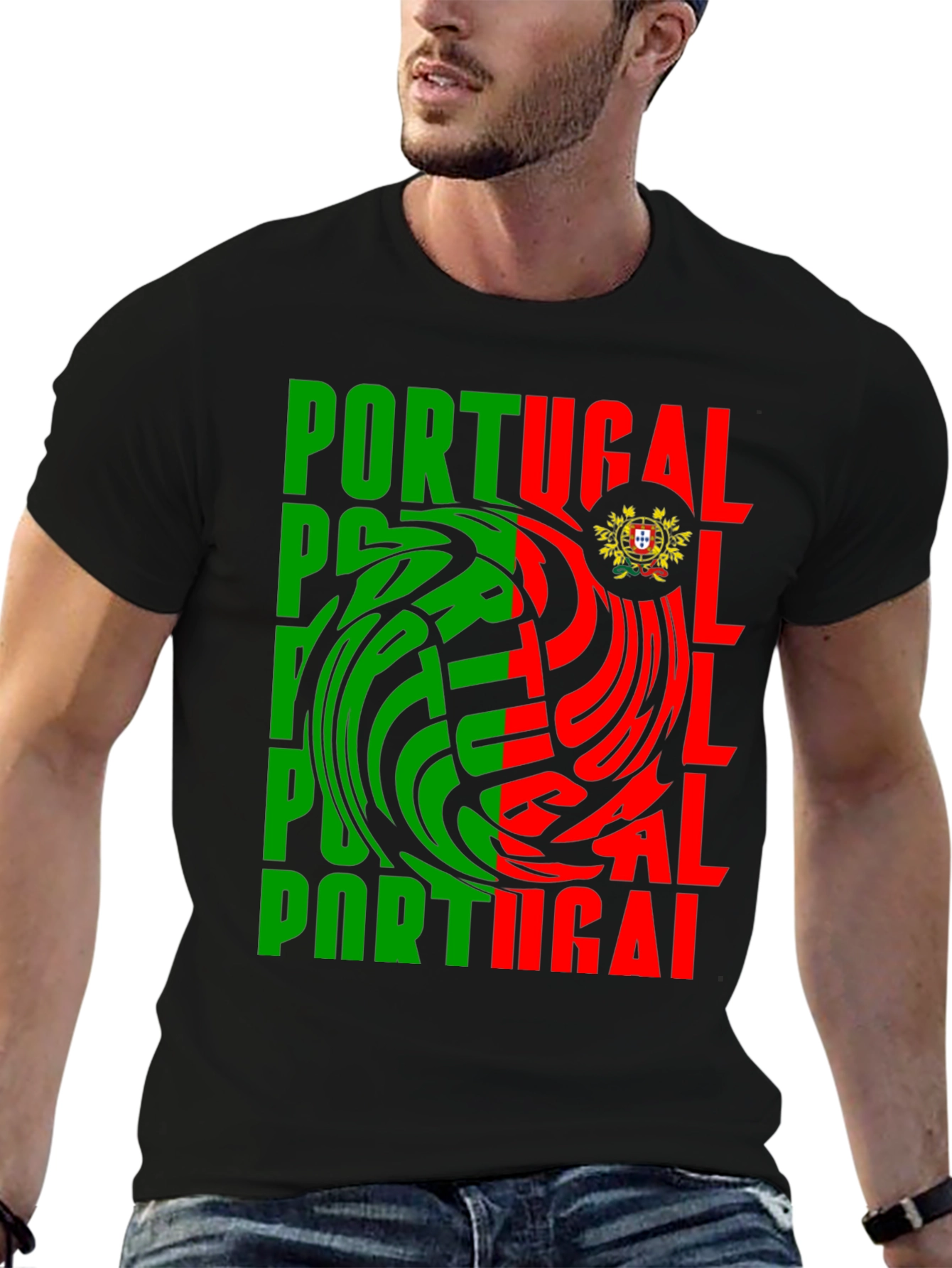 Portugal Flag Graphic Print Tee