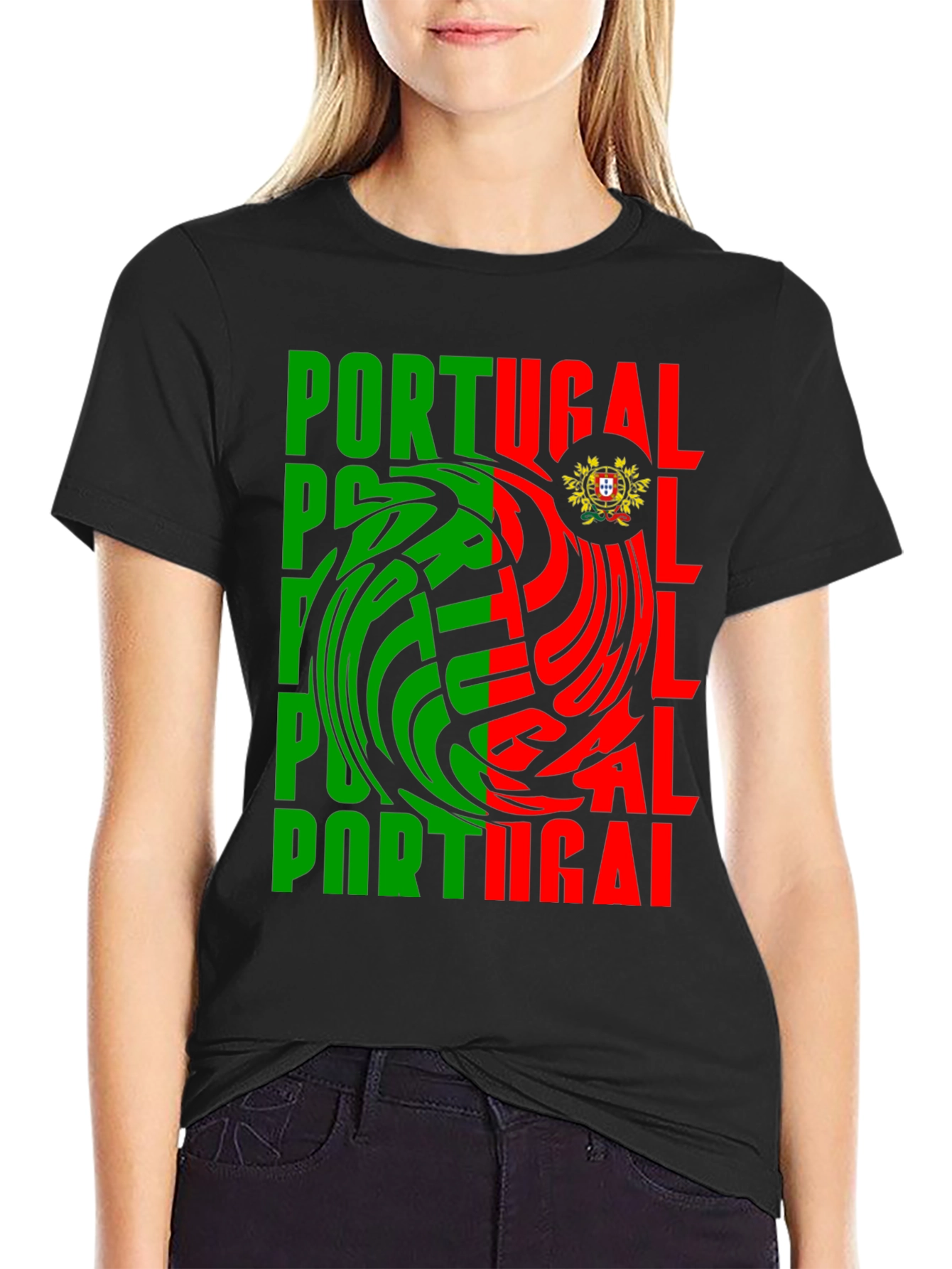 Portugal Flag Graphic Print Tee