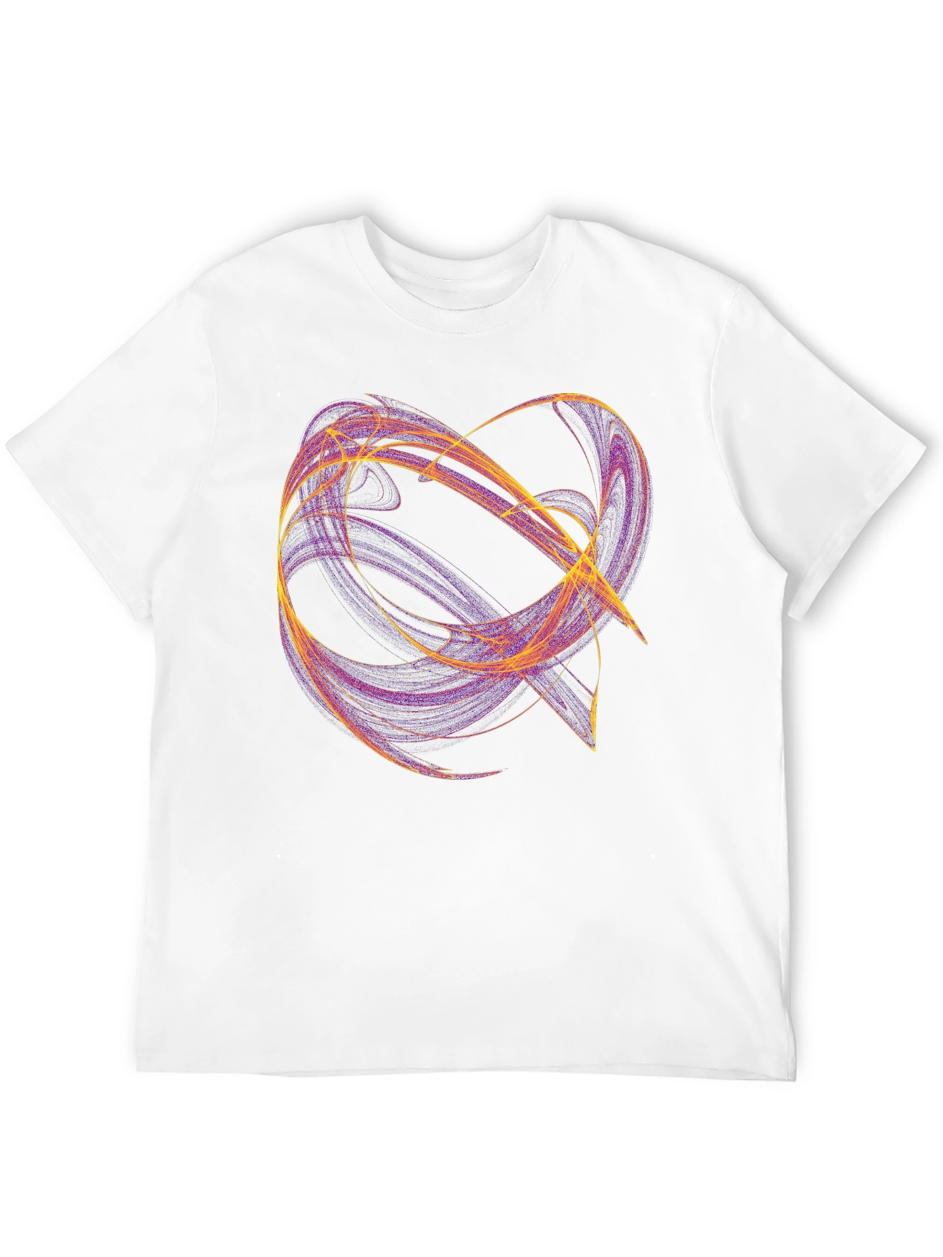 Abstract Swirl Graphic Tee - Black Cotton T-Shirt