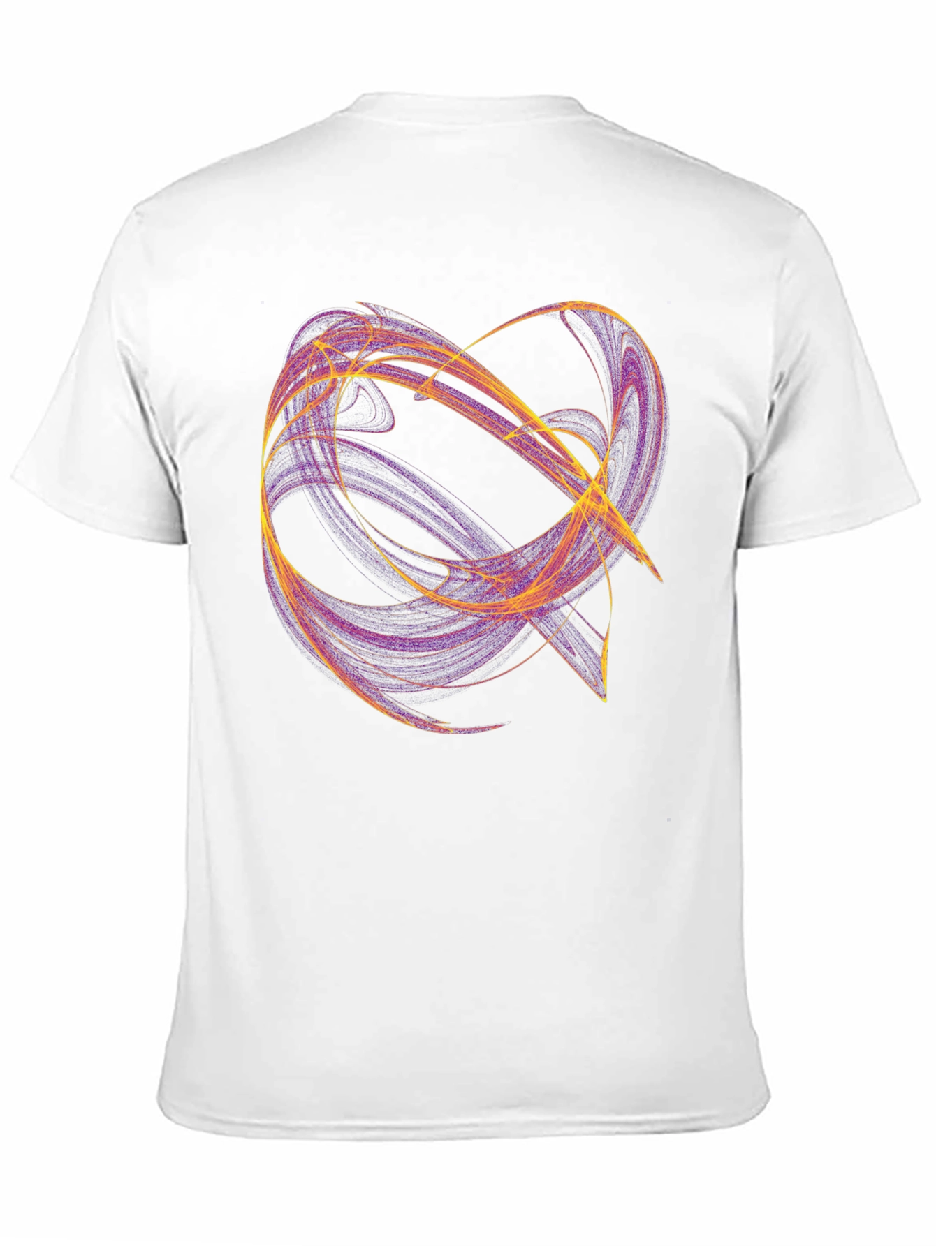 Abstract Swirl Graphic Tee - Black Cotton T-Shirt