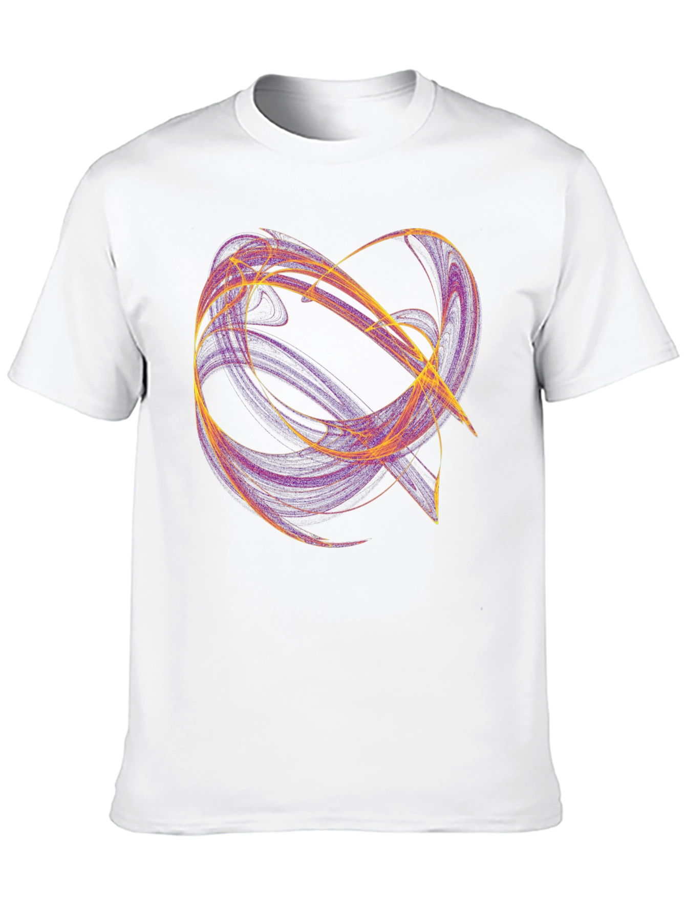 Abstract Swirl Graphic Tee - Black Cotton T-Shirt
