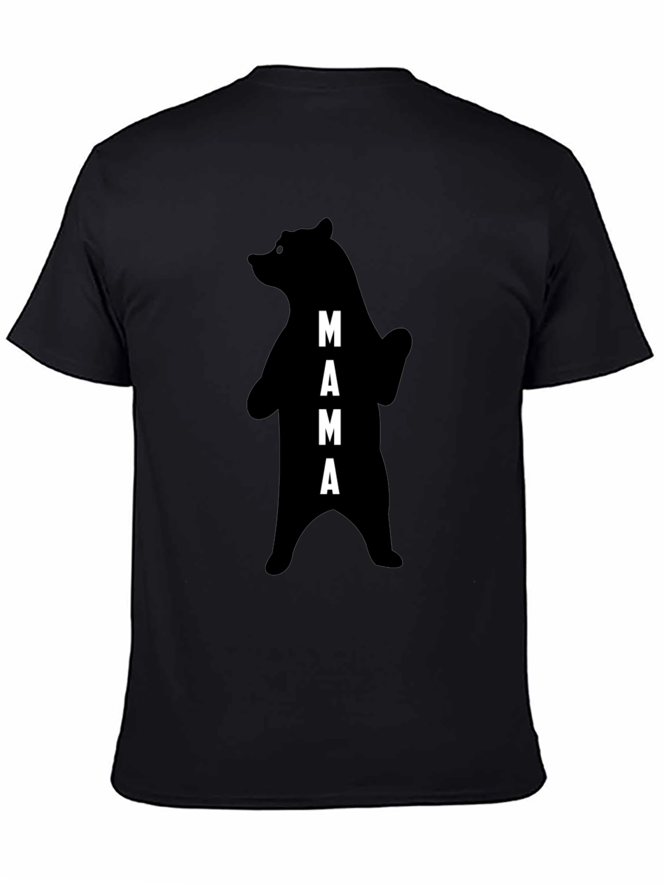 Mama Bear Graphic Tee - Black Cotton T-Shirt
