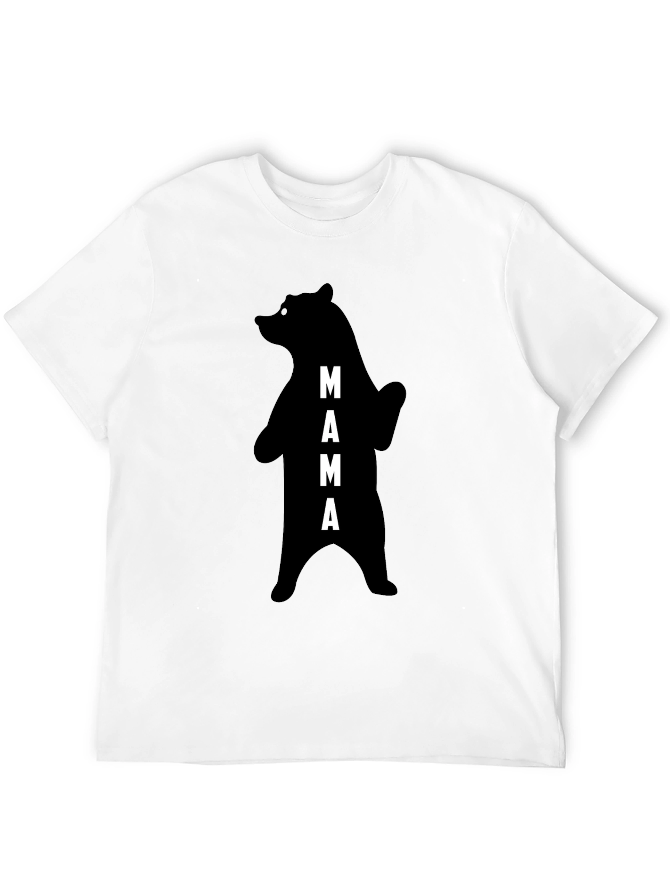 Mama Bear Graphic Tee - Black Cotton T-Shirt