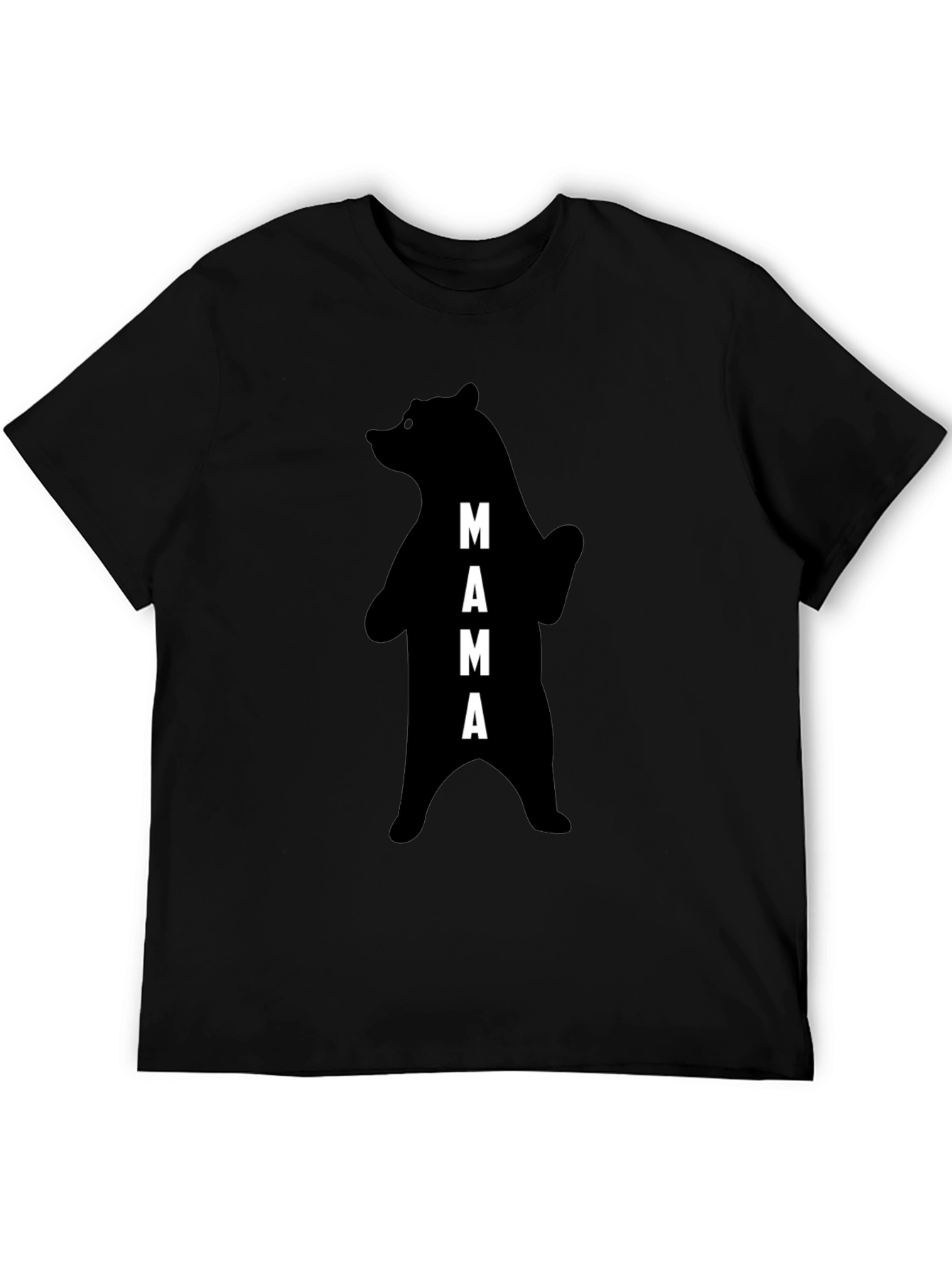 Mama Bear Graphic Tee - Black Cotton T-Shirt