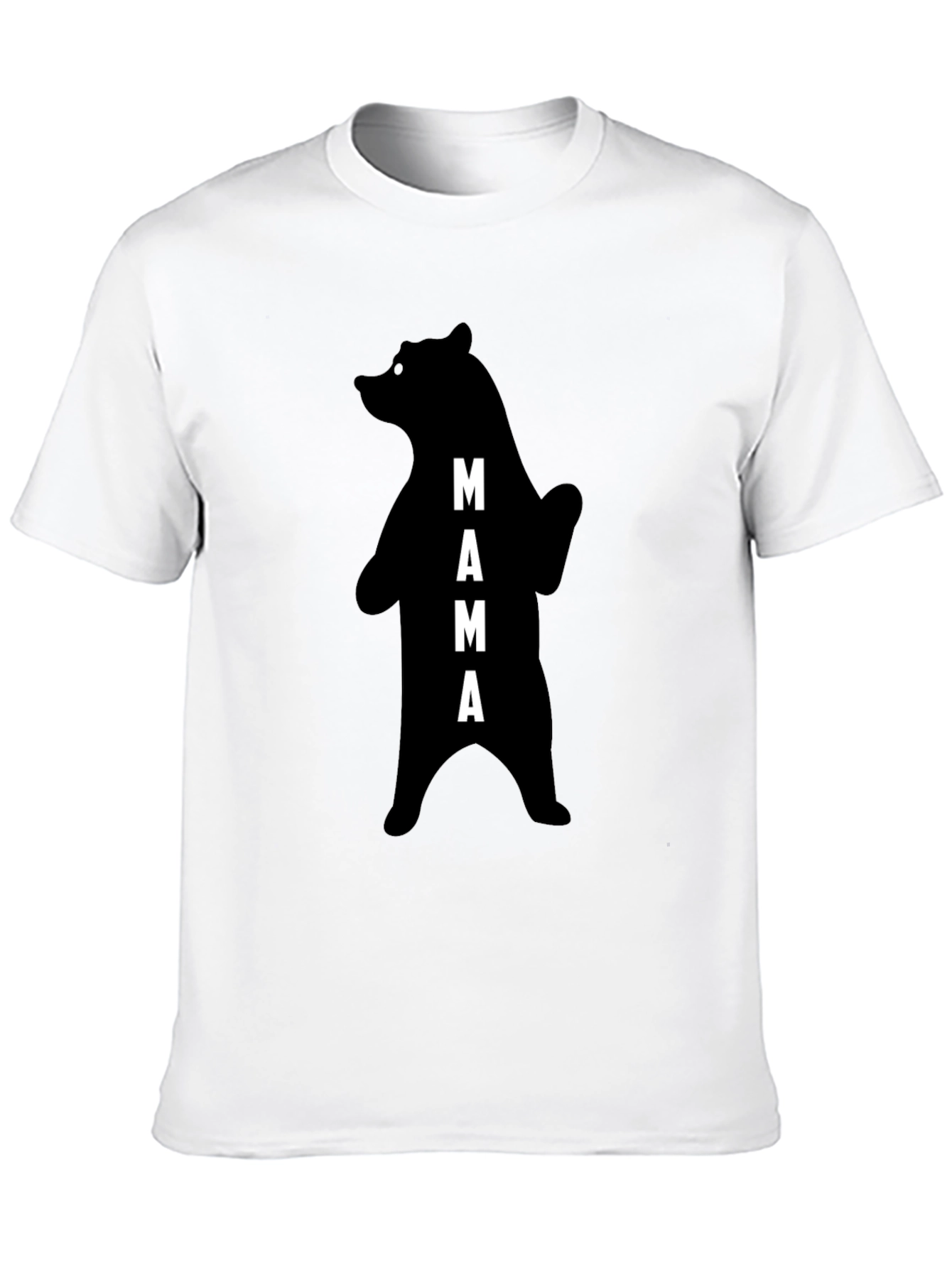 Mama Bear Graphic Tee - Black Cotton T-Shirt