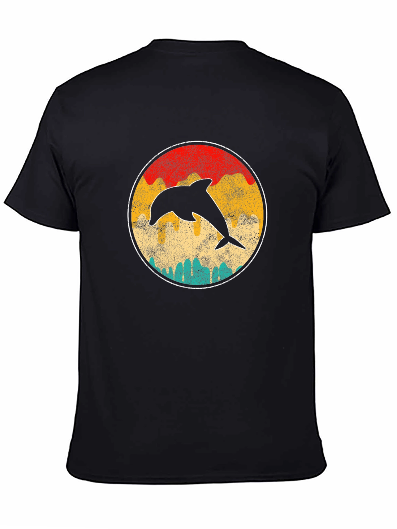 Retro Dolphin Sunset T-Shirt - Classic Design