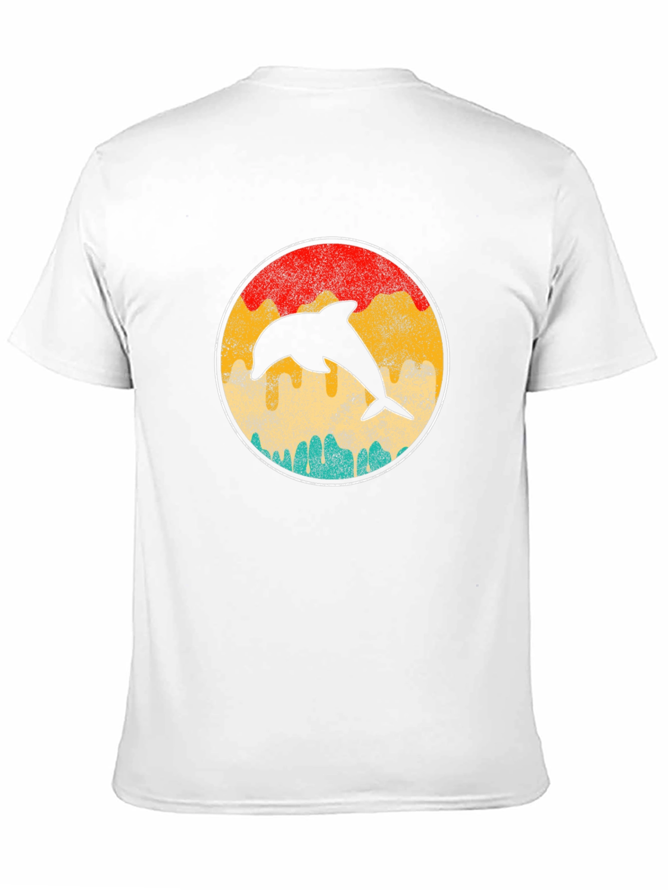 Retro Dolphin Sunset T-Shirt - Classic Design