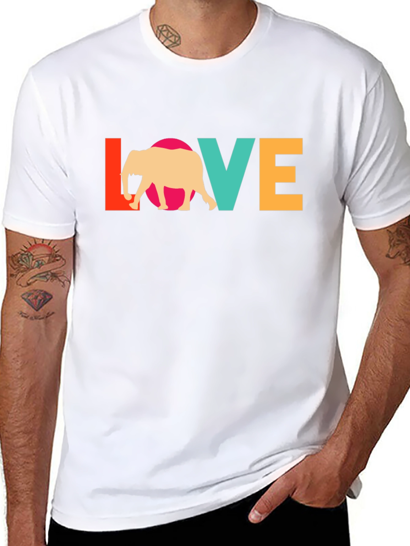 Elephant Love Graphic Tee - Stylish Comfort