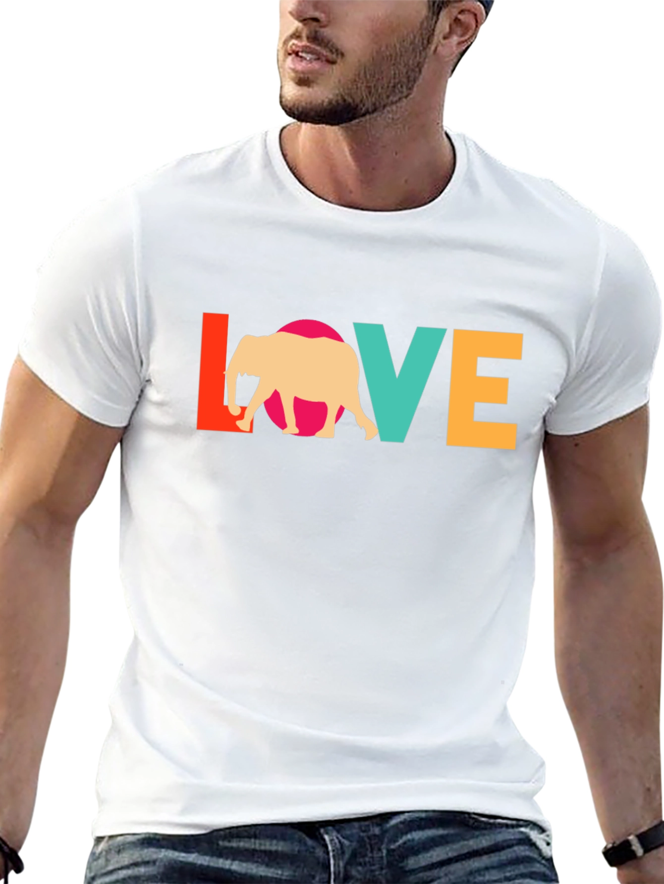 Elephant Love Graphic Tee - Stylish Comfort