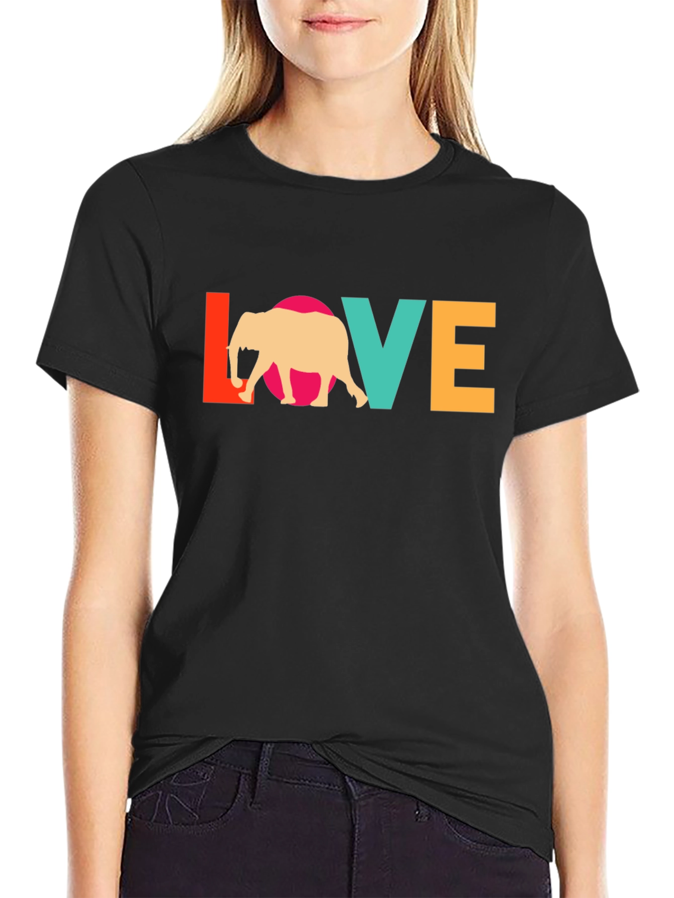 Elephant Love Graphic Tee - Stylish Comfort