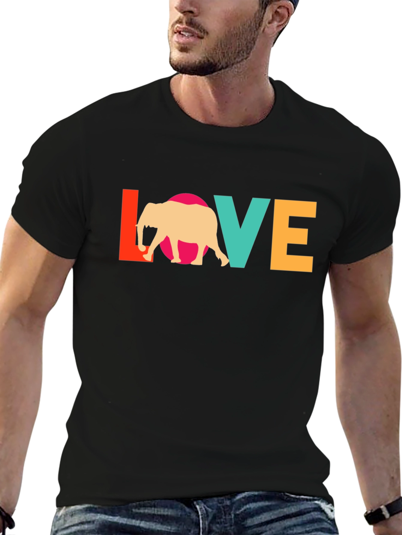 Elephant Love Graphic Tee - Stylish Comfort