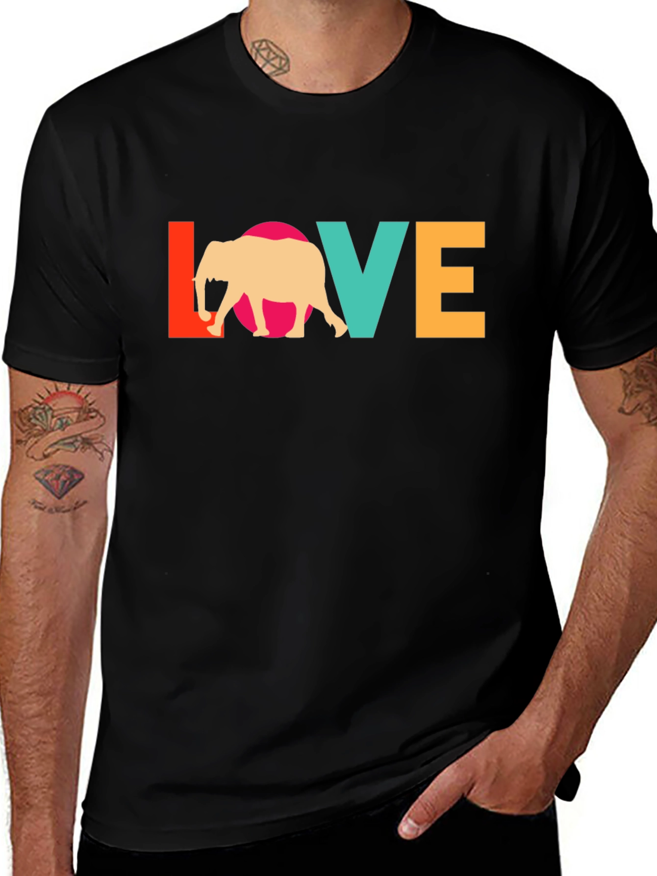 Elephant Love Graphic Tee - Stylish Comfort