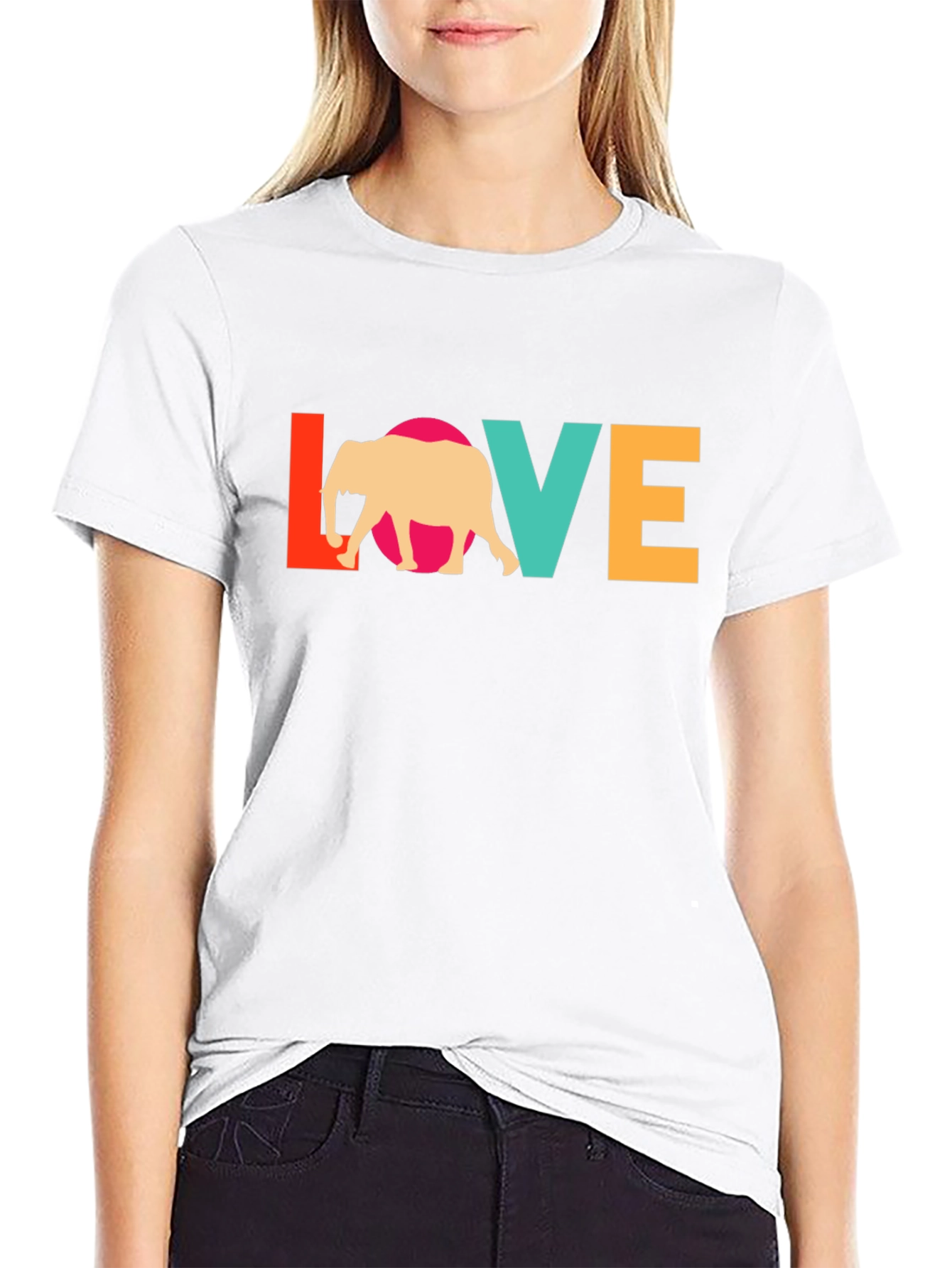 Elephant Love Graphic Tee - Stylish Comfort