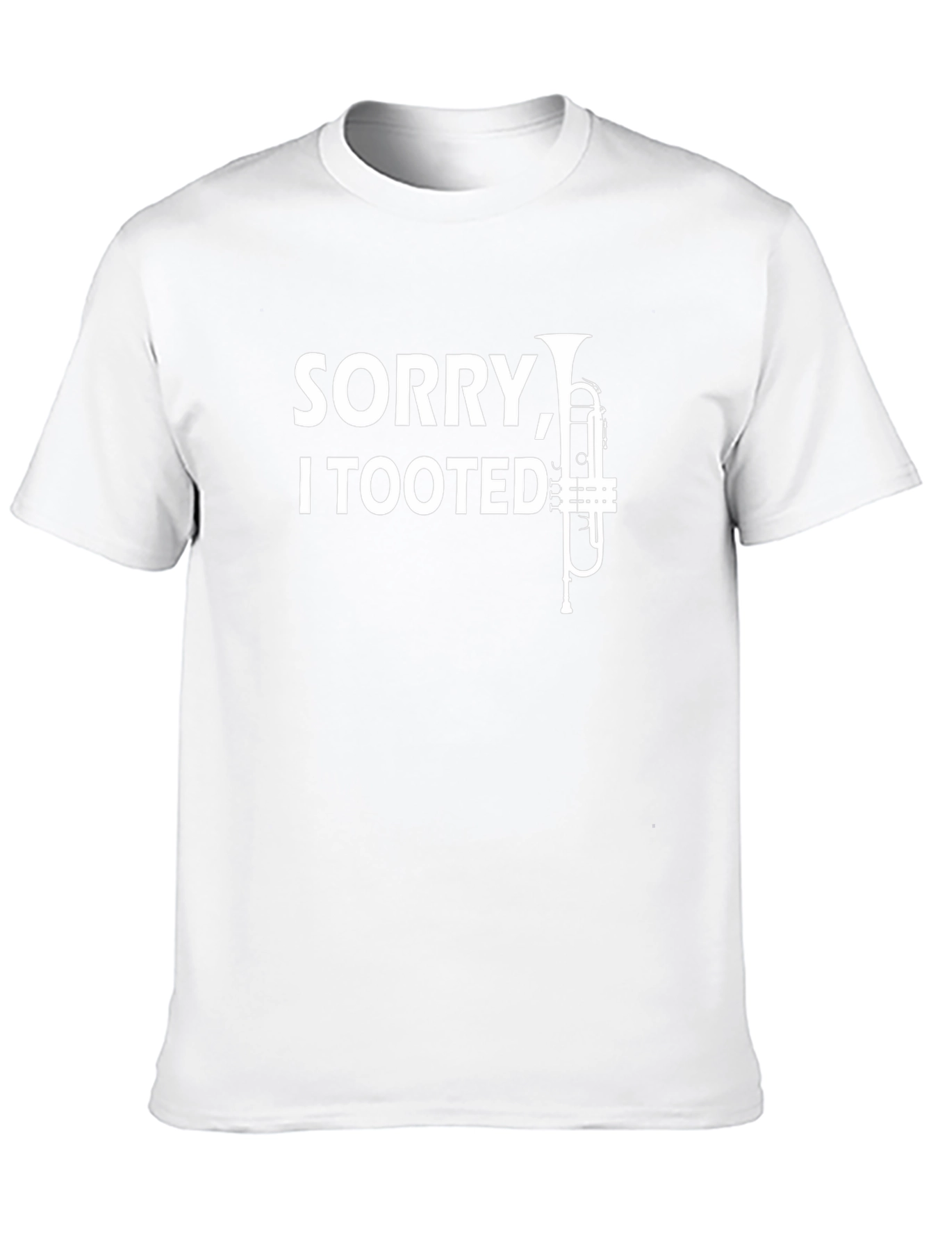 Sorry I Tooted Trumpet Black T-Shirt