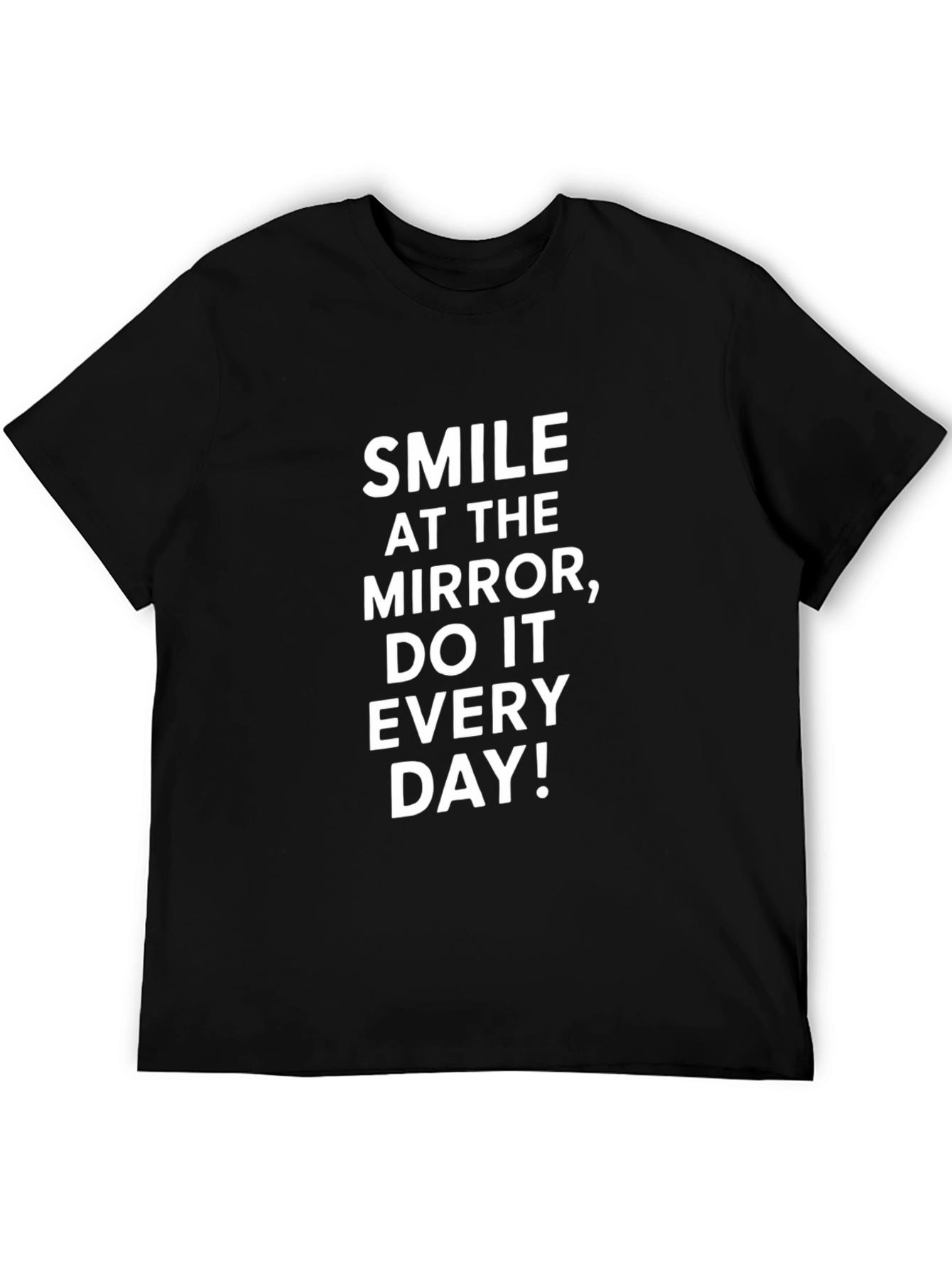 Smile at the Mirror Black Graphic Tee