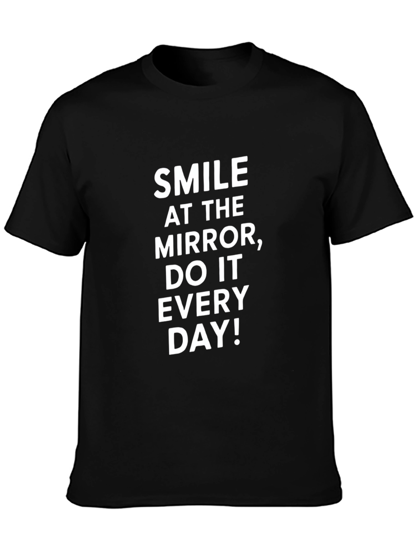 Smile at the Mirror Black Graphic Tee
