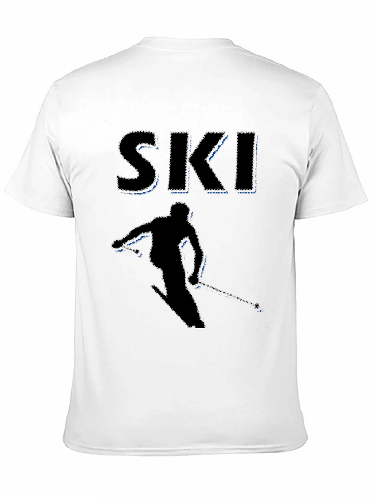Mens Black Ski Graphic T-Shirt
