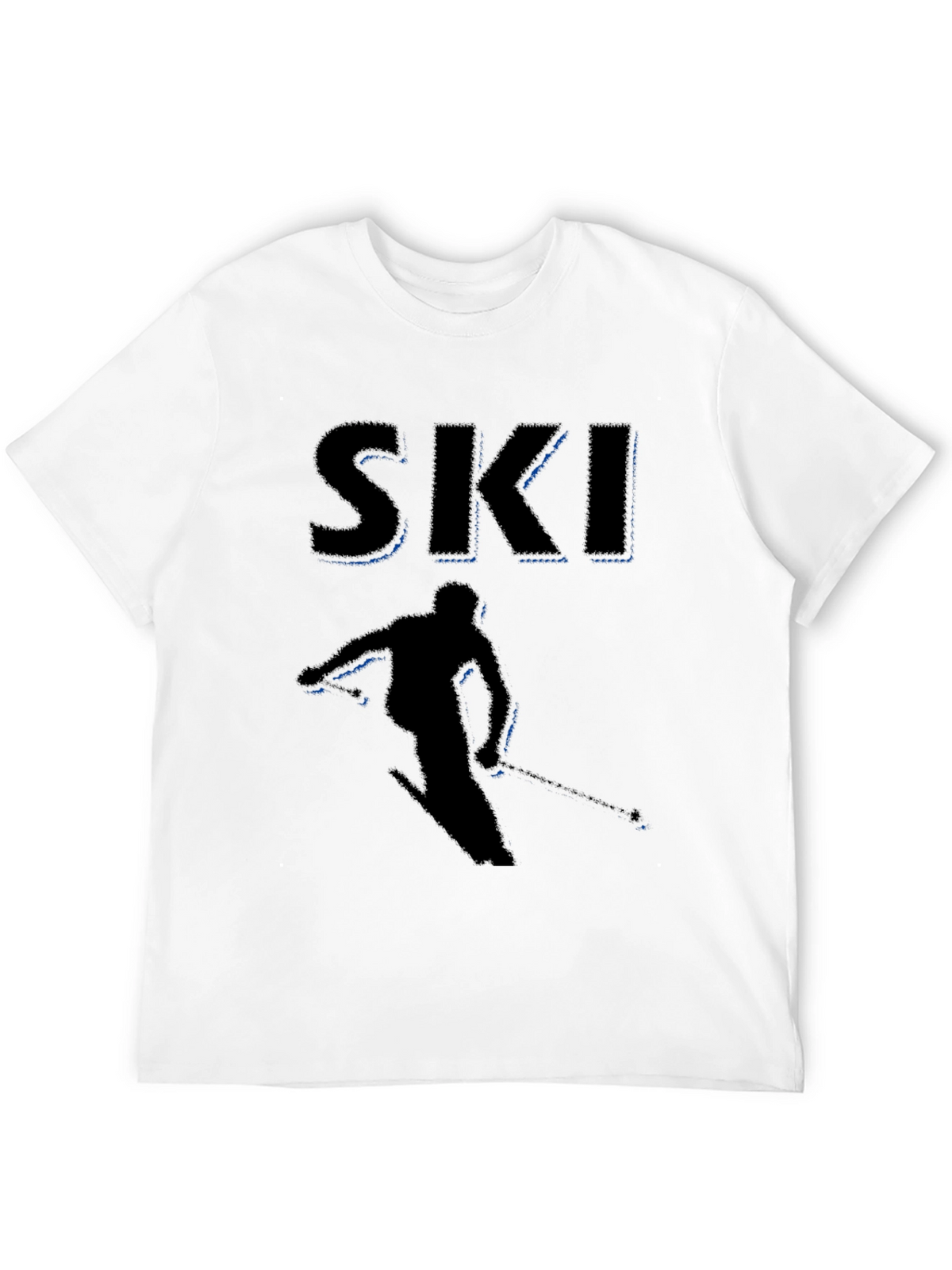 Mens Black Ski Graphic T-Shirt