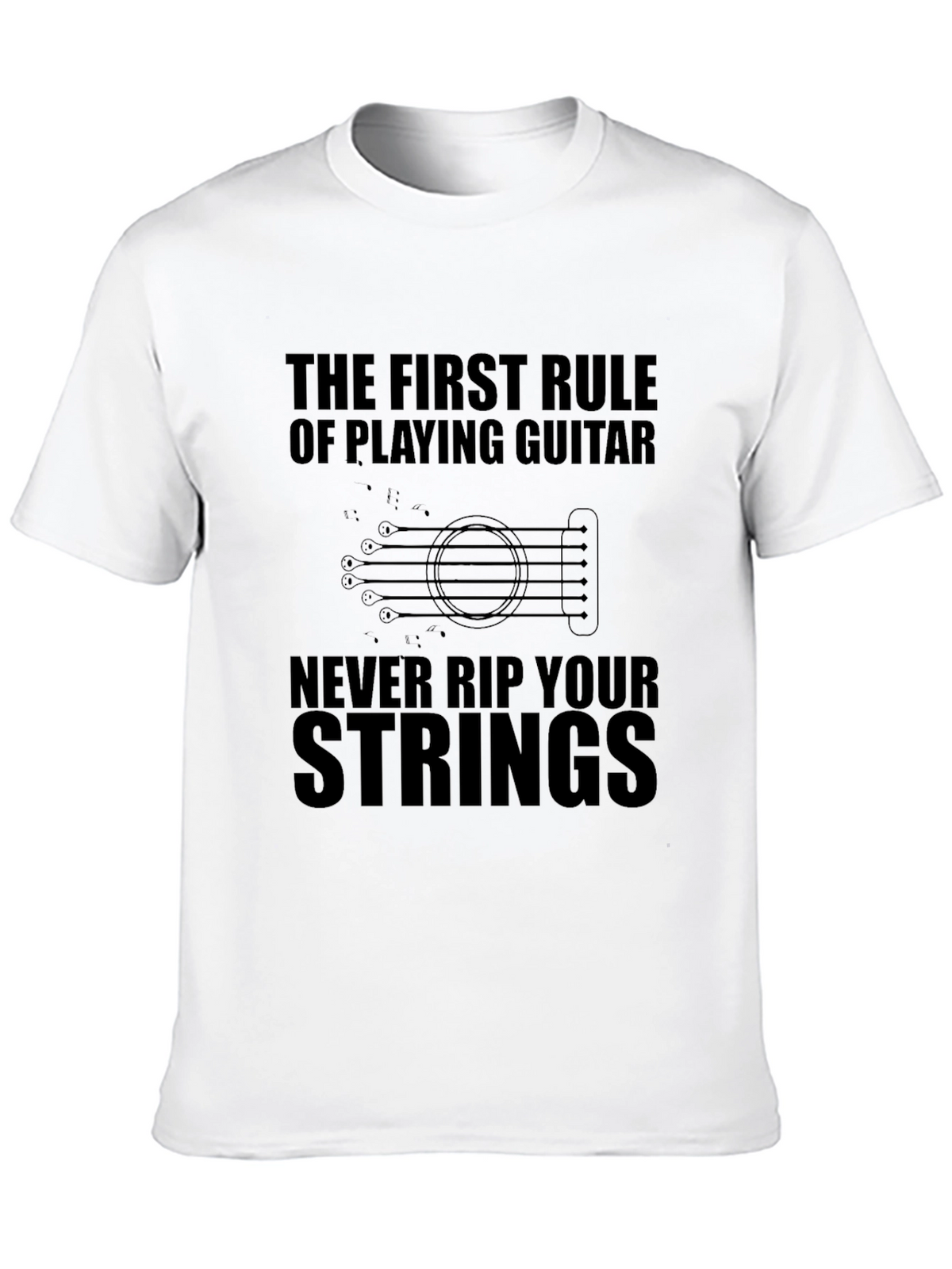 Guitar Player Rule T-Shirt - Never Rip Your Strings