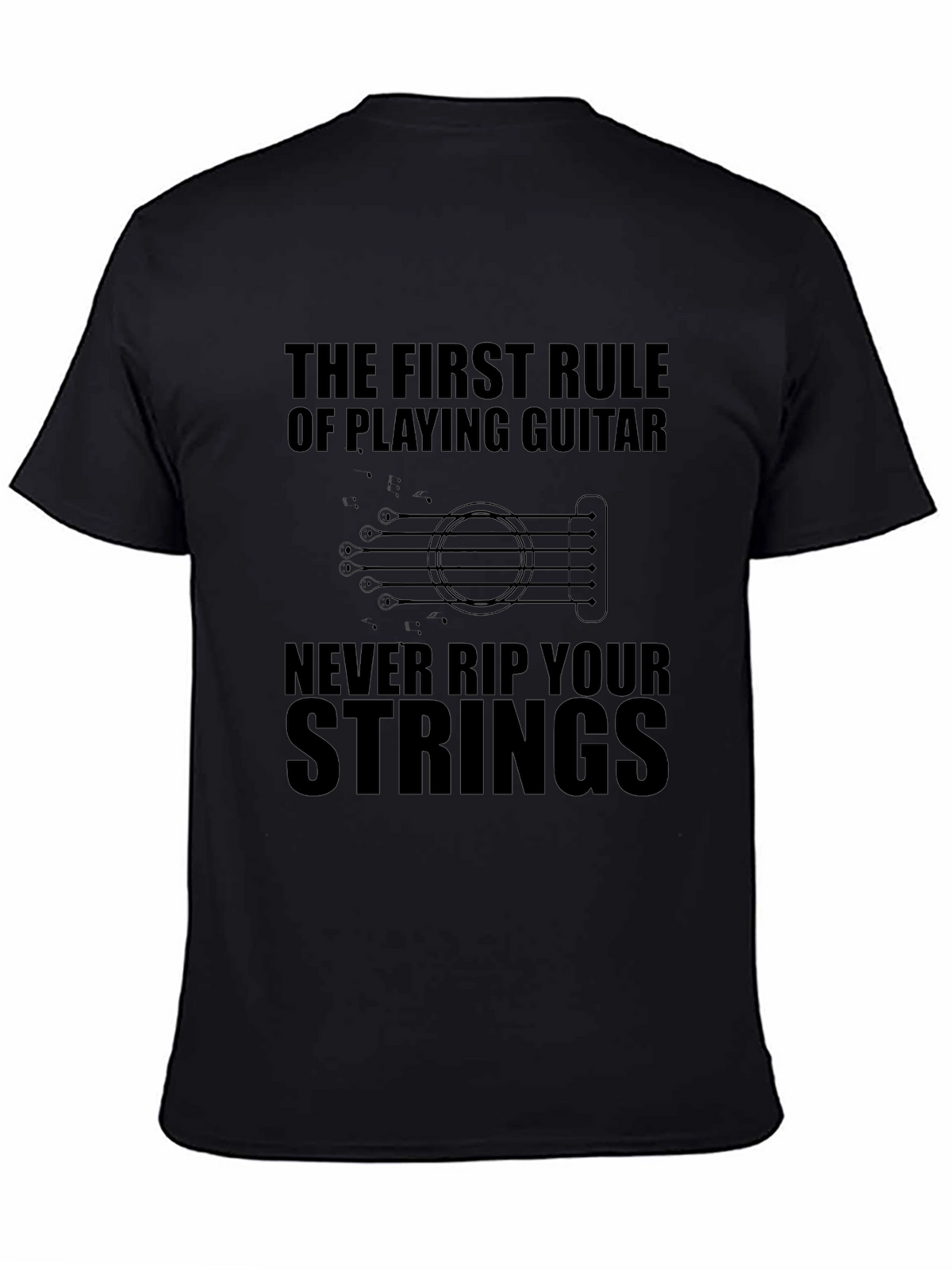 Guitar Player Rule T-Shirt - Never Rip Your Strings