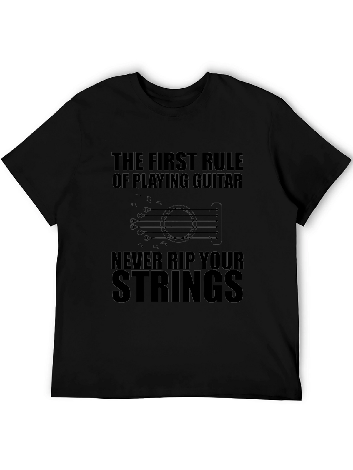 Guitar Player Rule T-Shirt - Never Rip Your Strings