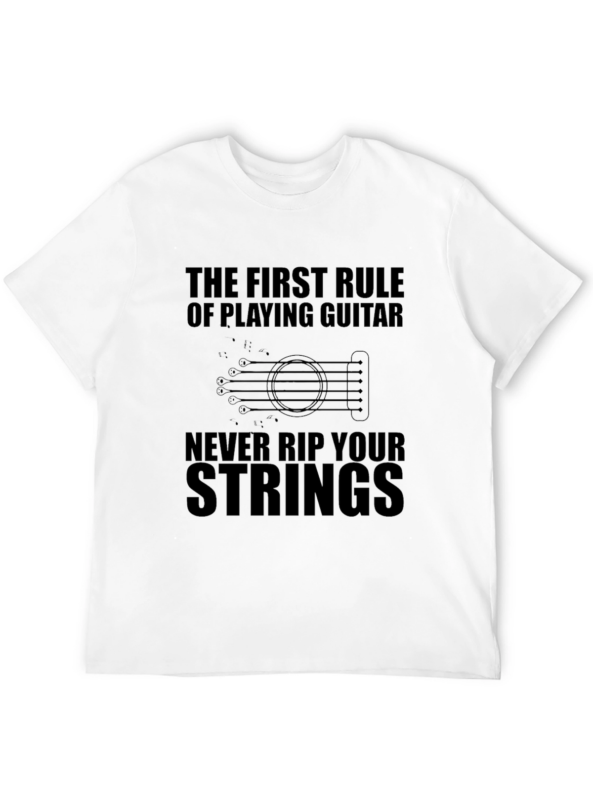 Guitar Player Rule T-Shirt - Never Rip Your Strings