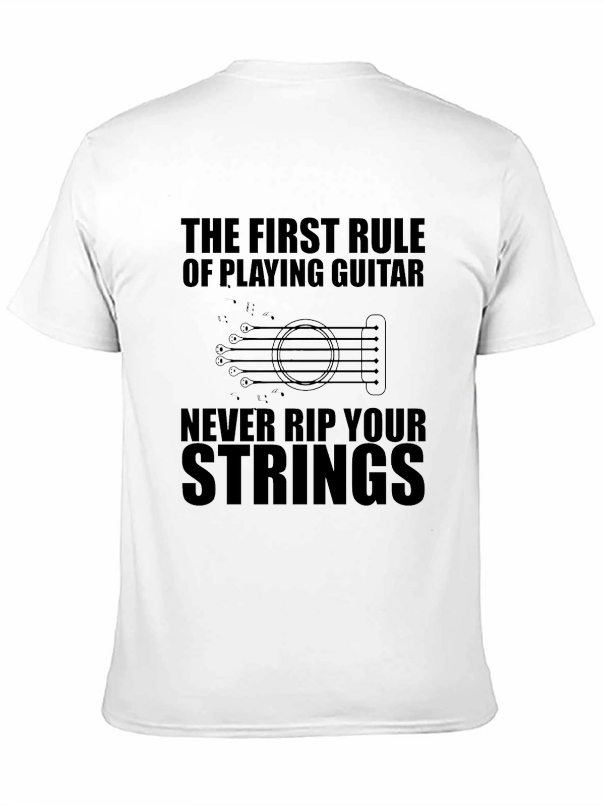 Guitar Player Rule T-Shirt - Never Rip Your Strings