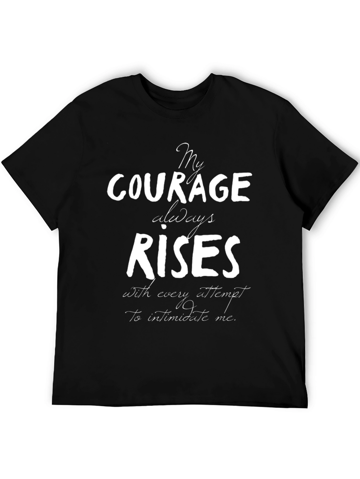Courage Rises Black Graphic Tee