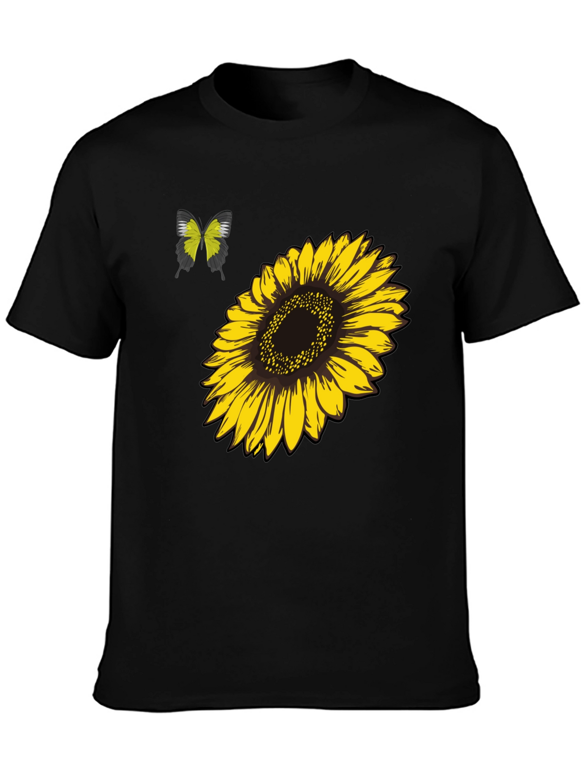 Sunflower & Butterfly Graphic Tee
