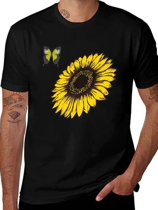 Sunflower & Butterfly Graphic Tee