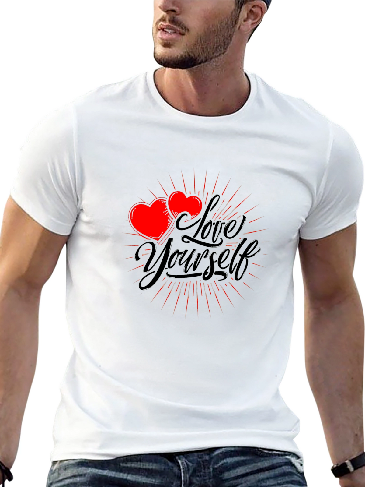 Love Yourself Graphic T-Shirt - Black Cotton Tee