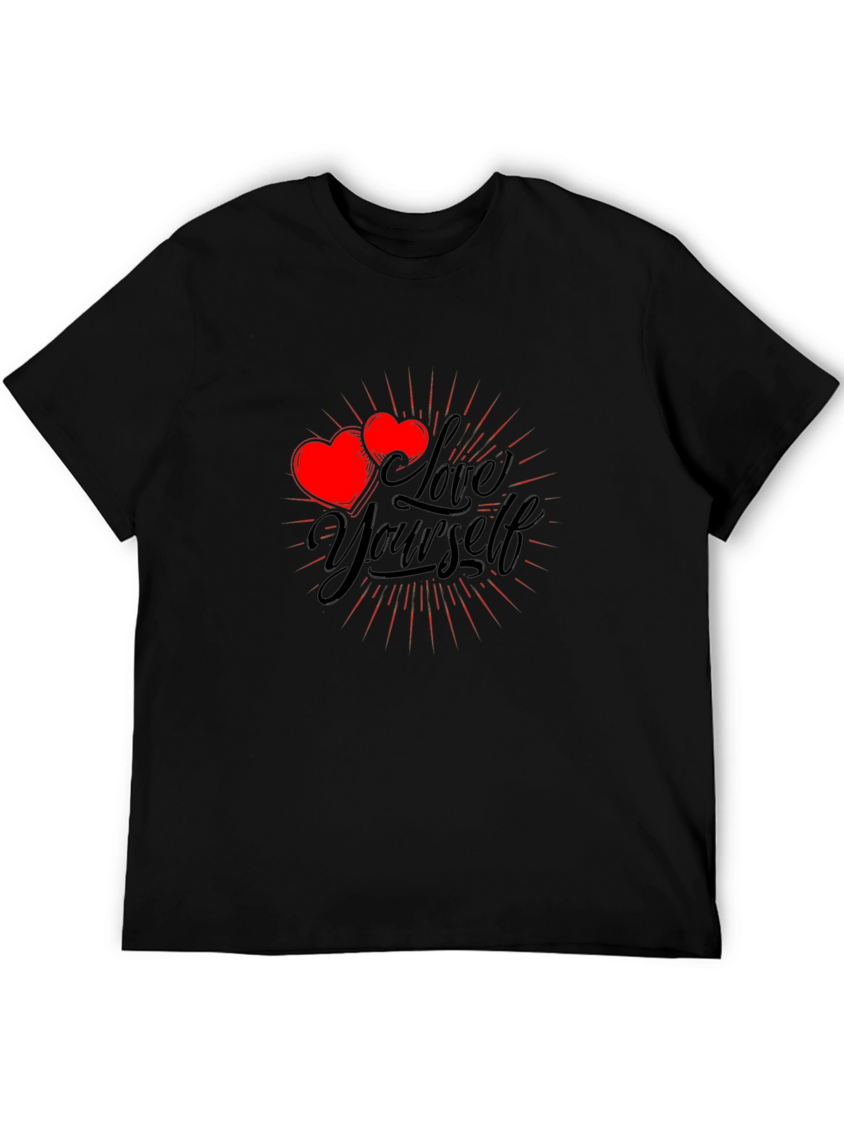 Love Yourself Graphic T-Shirt - Black Cotton Tee