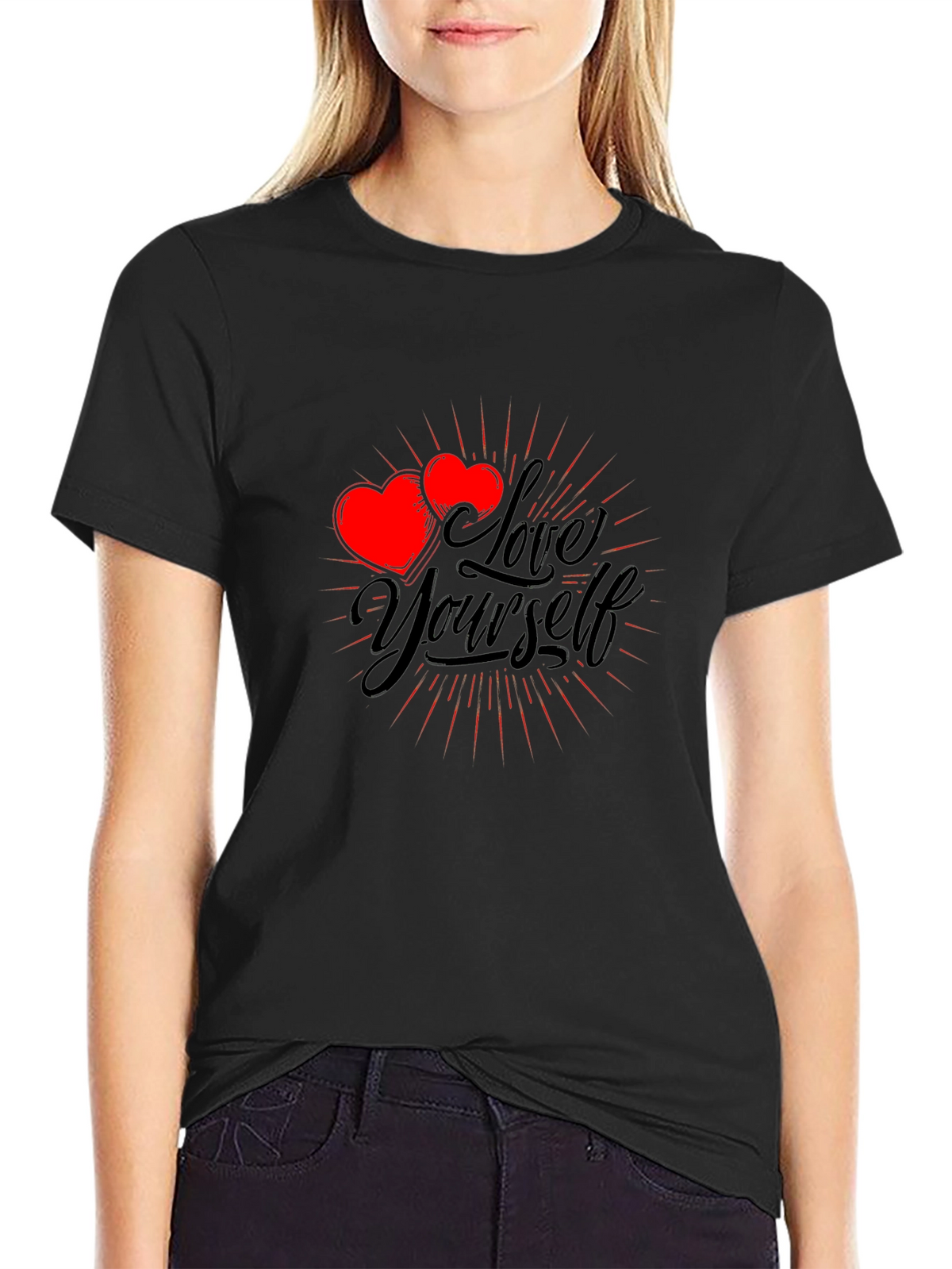 Love Yourself Graphic T-Shirt - Black Cotton Tee
