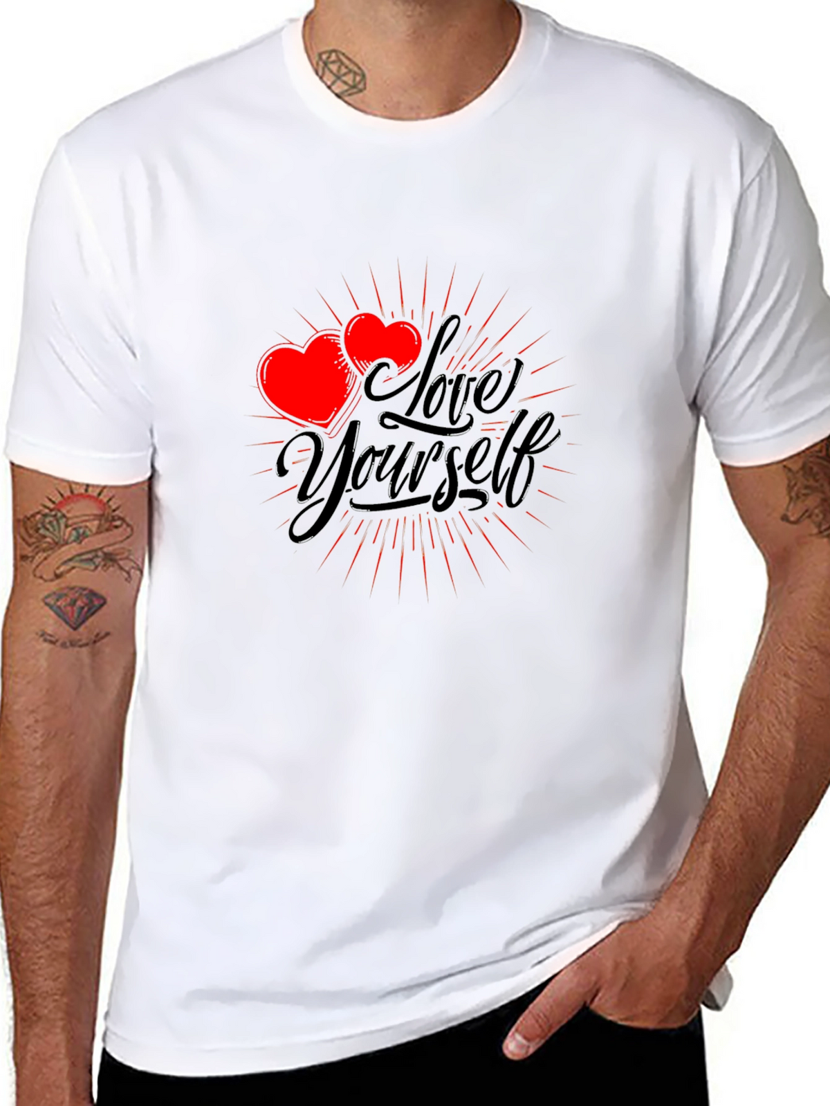 Love Yourself Graphic T-Shirt - Black Cotton Tee