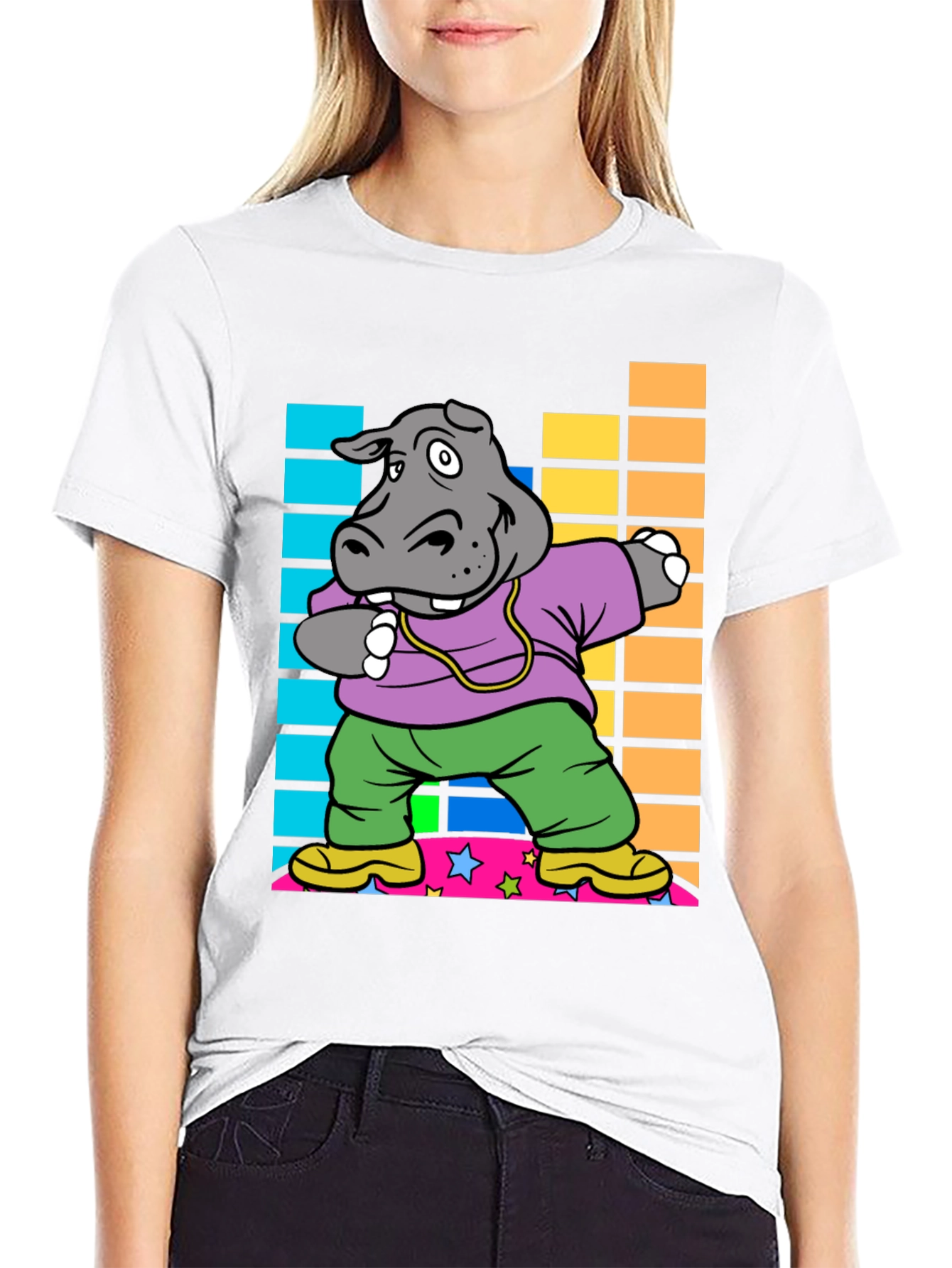 Dabbing Hippo Graphic Tee